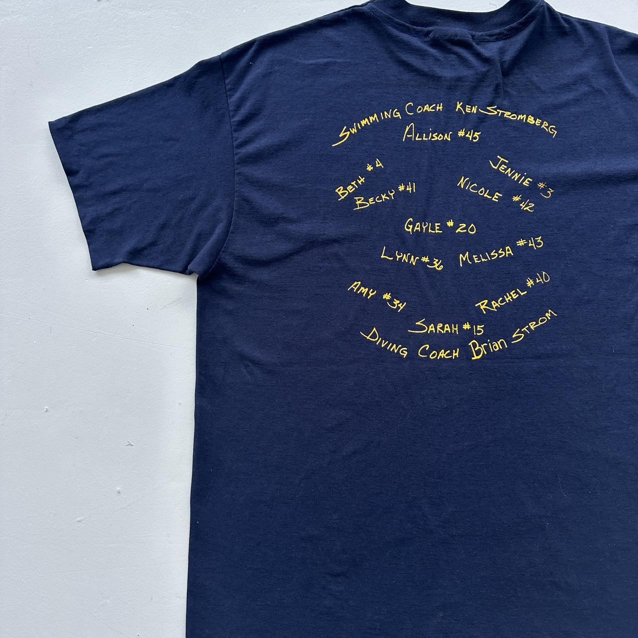 Navy Pirate University Vintage 80's T-shirt - XL