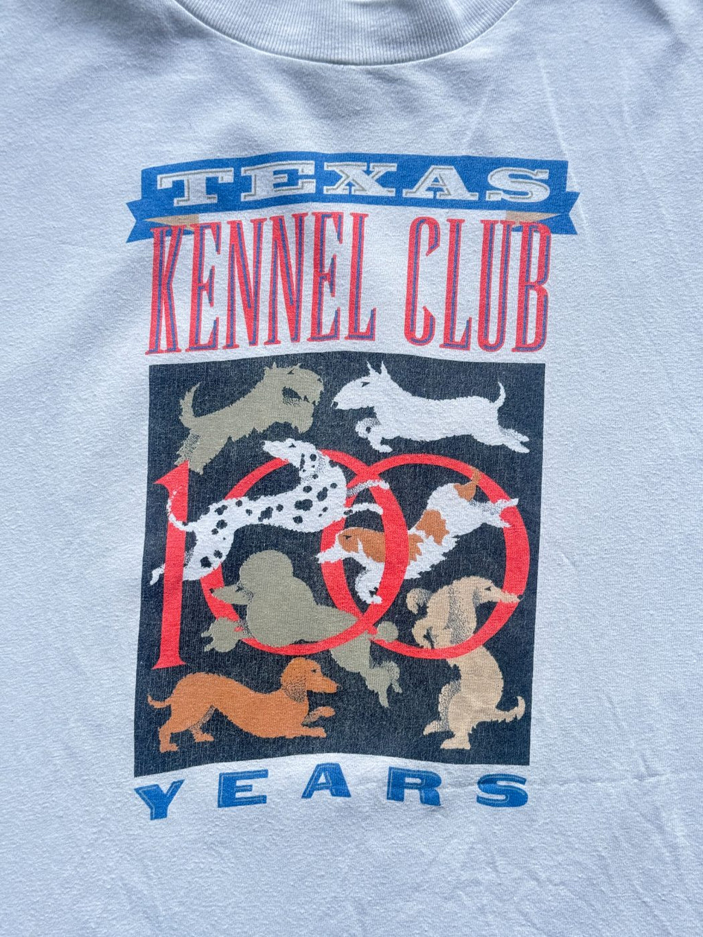 Hanes Beefy-T Texas Kennel Club 100 Years Vintage Graphic T-Shirt - XL