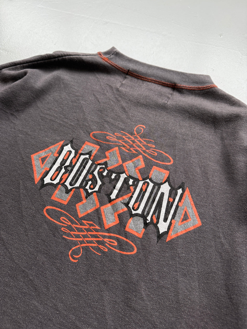 Grey Boston Company 90's Vintage Hip Hop Graphic Sweatshirt Jumper- Large