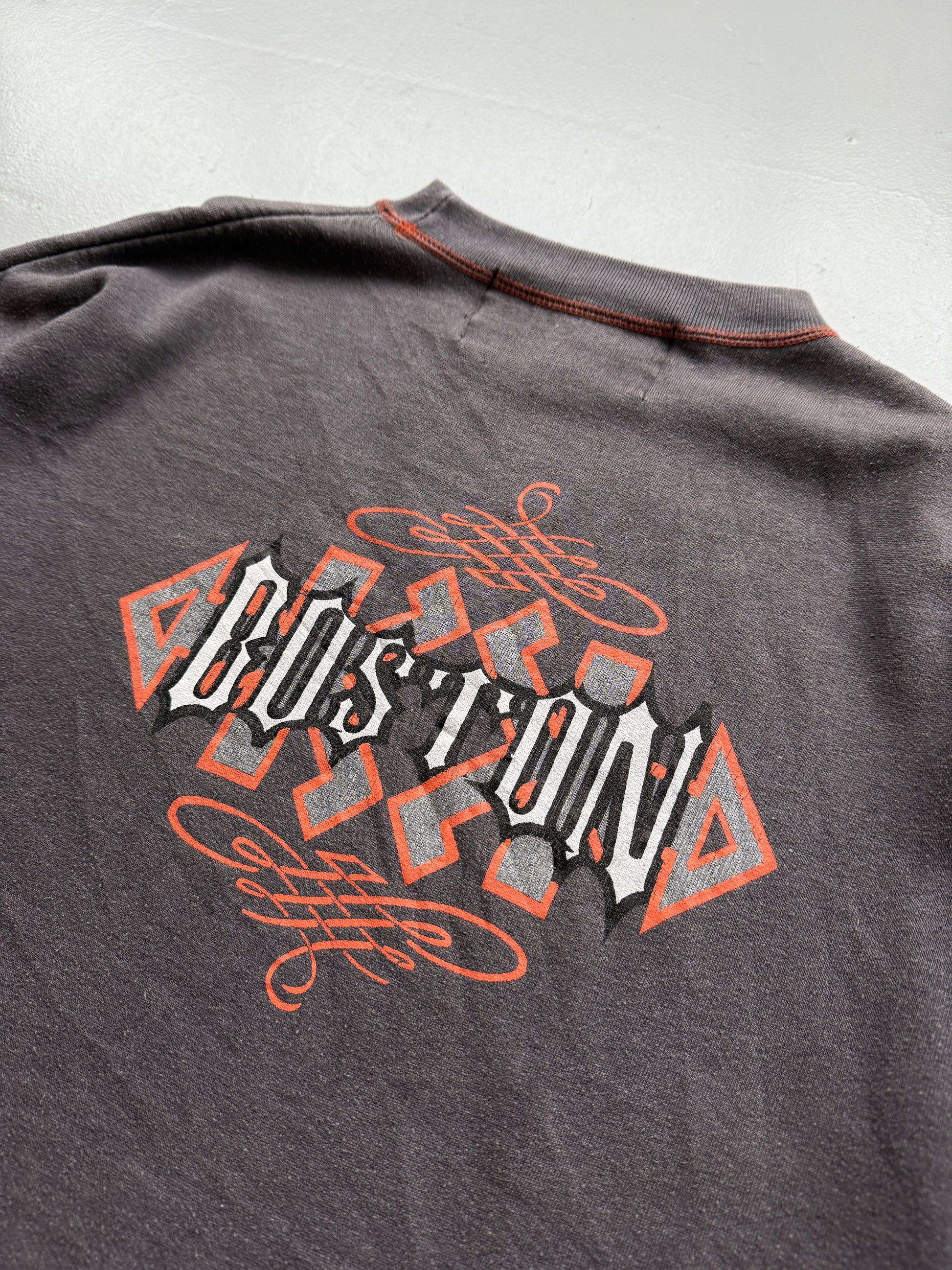 Grey Boston Company 90's Vintage Hip Hop Graphic Sweatshirt Jumper- Large