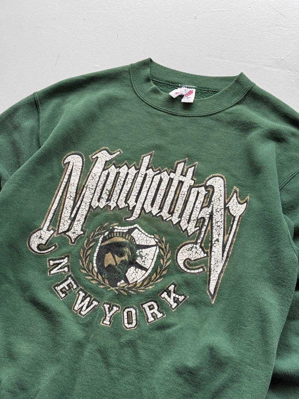 Manhattan New York University 90's Vintage Crewneck Sweatshirt - Small