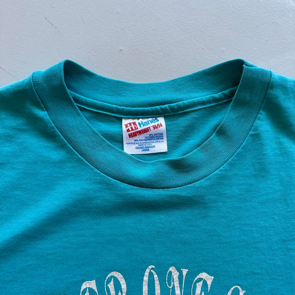 Light Blue Christian 80s/90s Americana Vintage T-shirt - Large