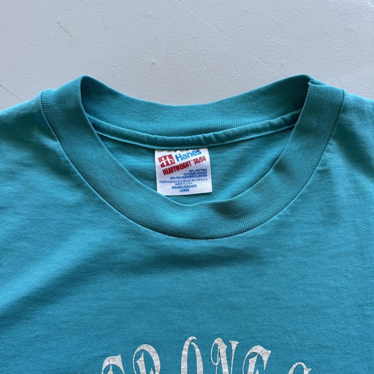 Light Blue Christian 80s/90s Americana Vintage T-shirt - Large