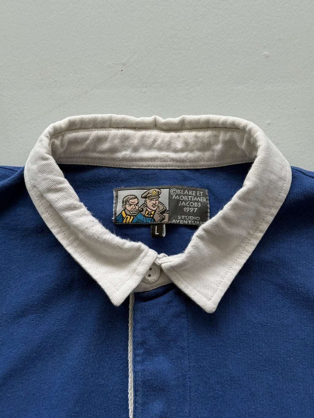 Studio Aventures Blake et Mortimer 1997 Vintage Rugby Polo Shirt - Large