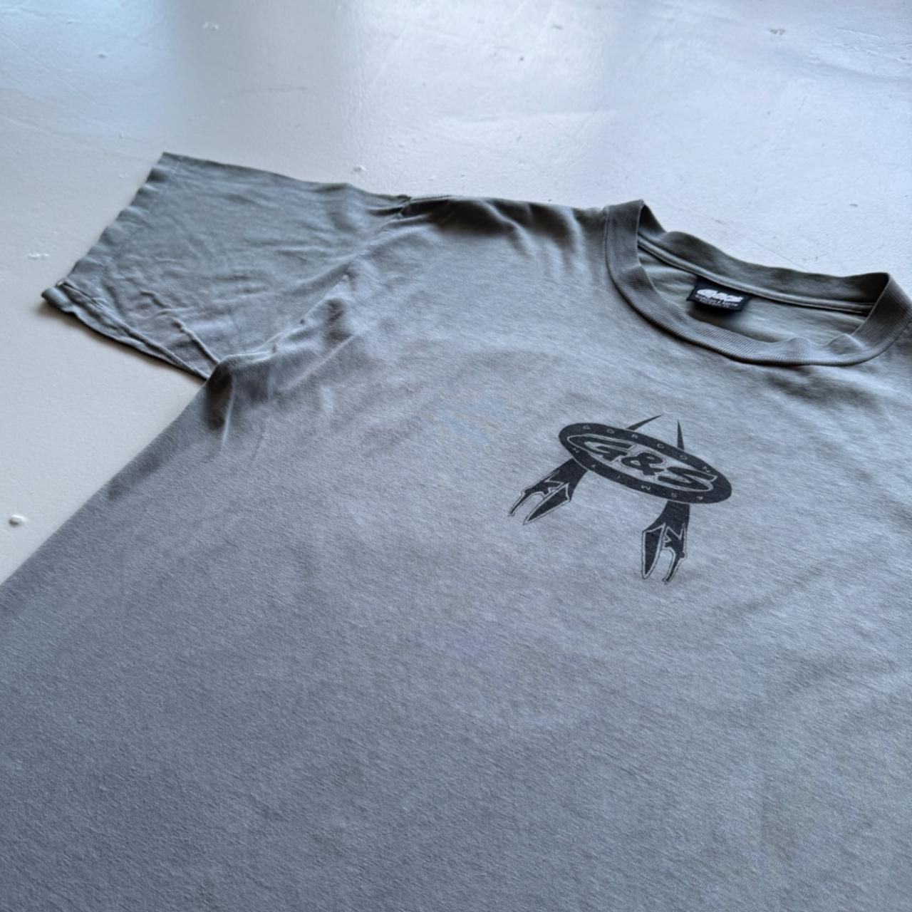 Blue Green Overdyed G&S 00's Graphic Vintage T-shirt - Large