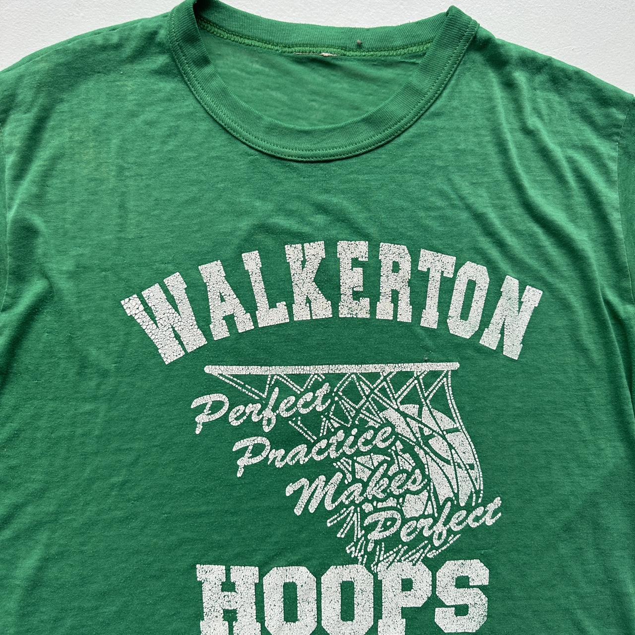 Green Walkerton Basketball 80s Vintage T-shirt - Small