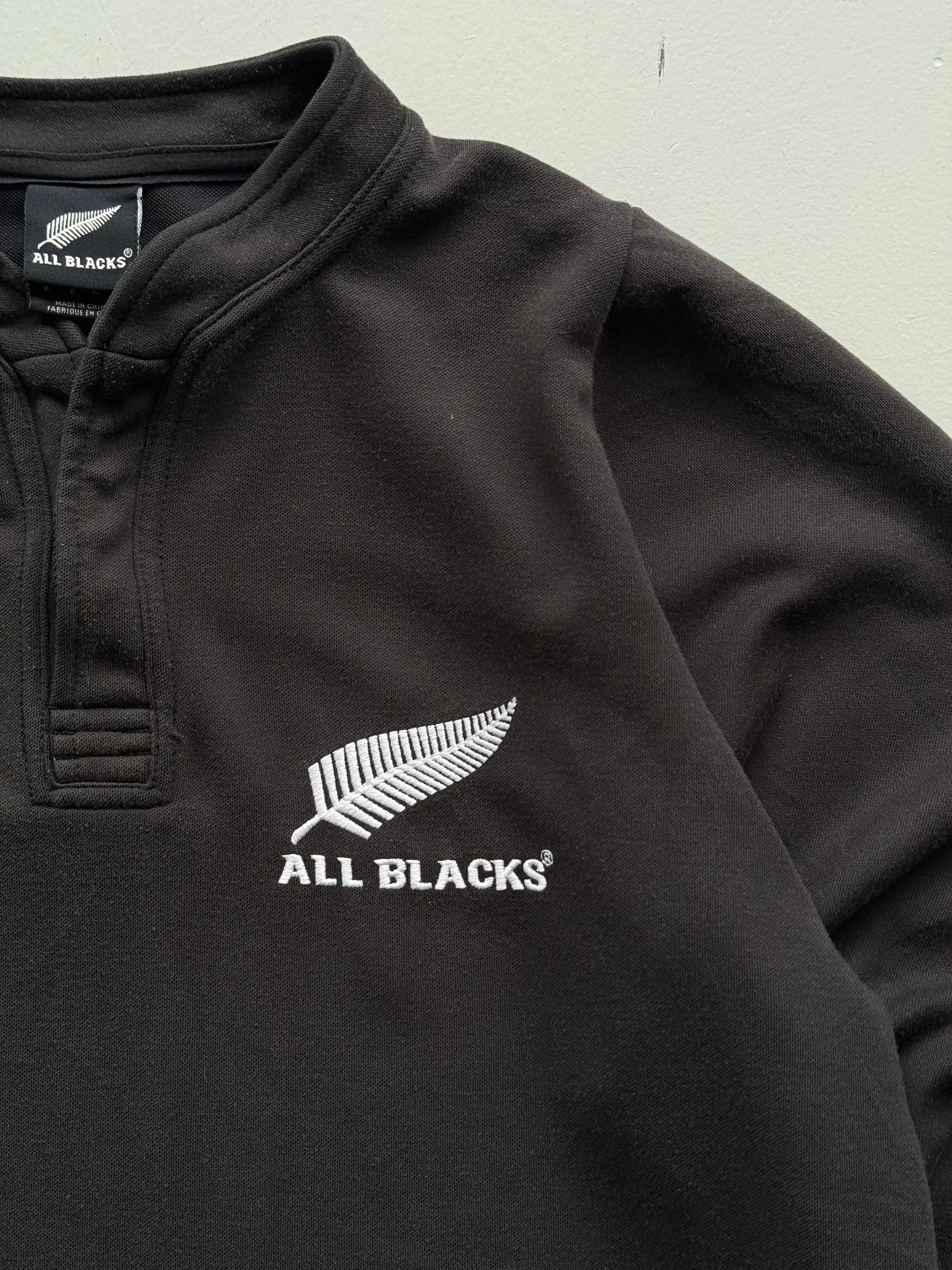 Adidas New Zealand 00's Vintage All Blacks Home Rugby Jersey - Small