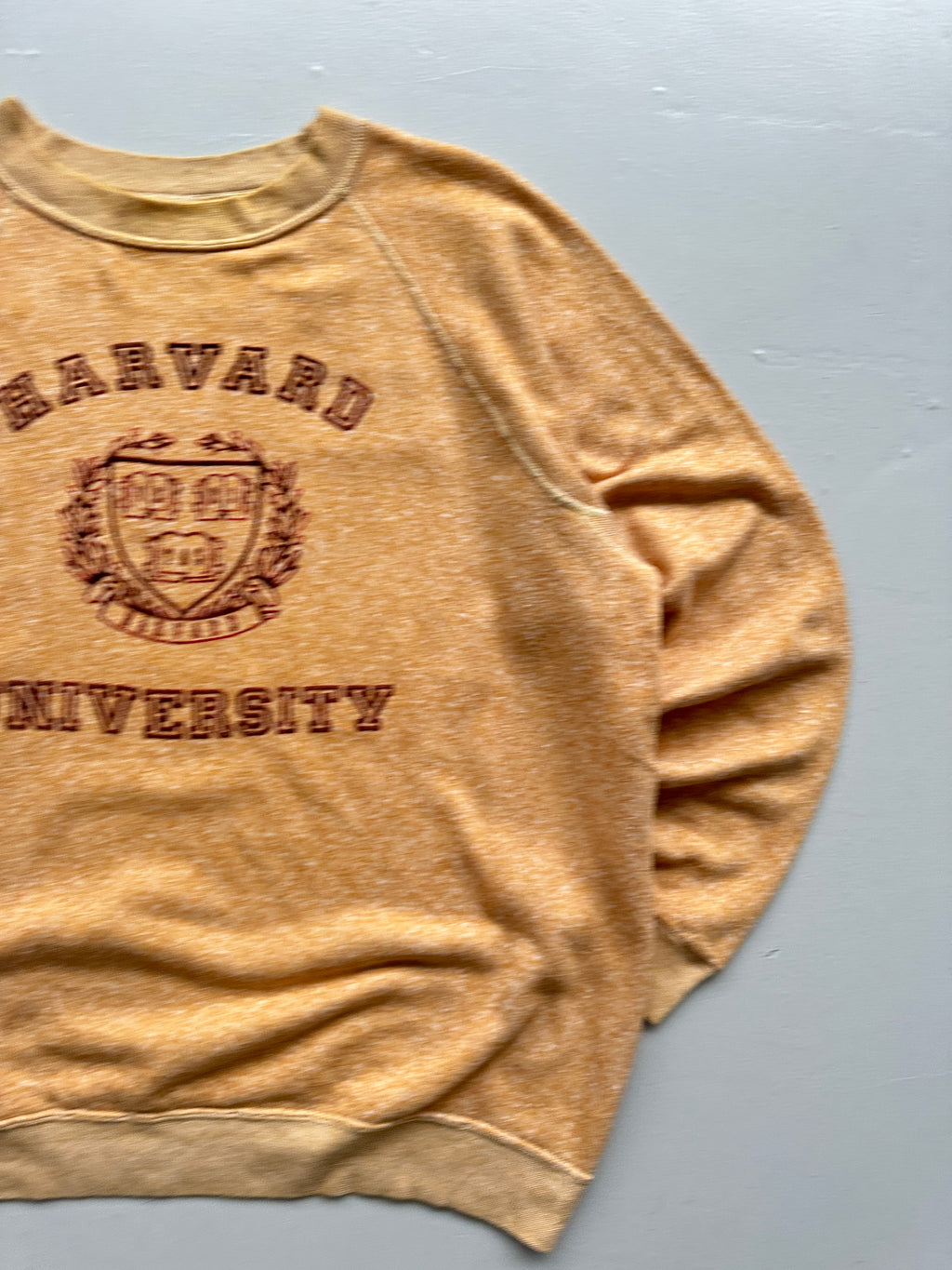 Golden Yellow Harvard University 60's/70's Vintage Sweatshirt - Medium