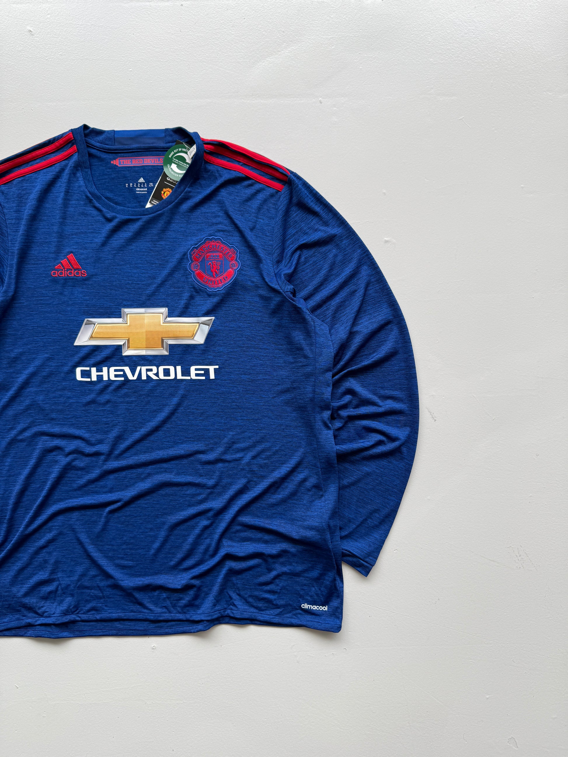Adidas Manchester United Away 2016 Vintage Long Sleeve Football Shirt - XL