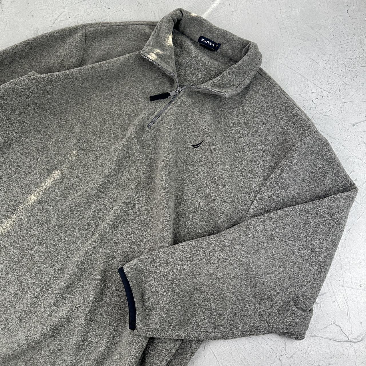 Grey Naurtica Quarter-Zip 90s vintage Fleece - 2XL