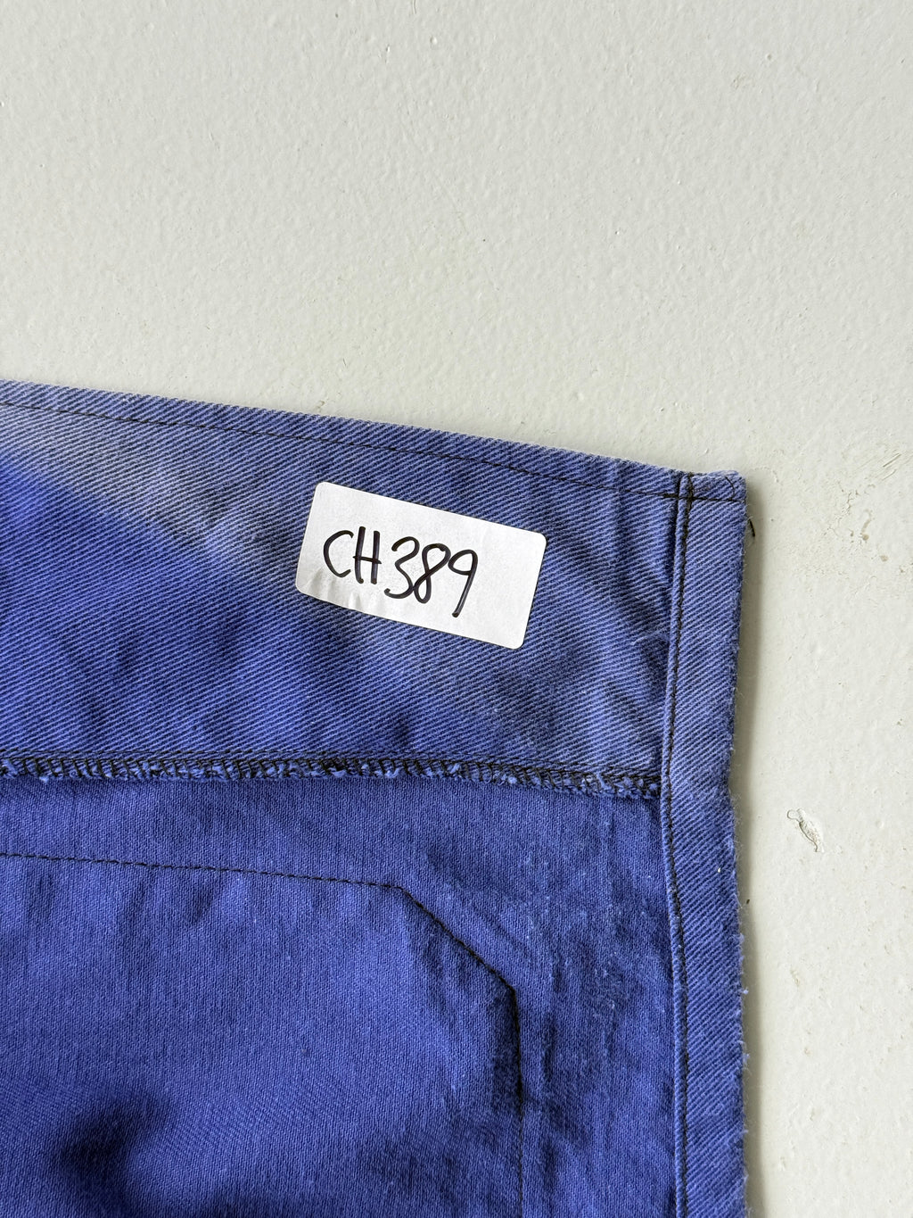 Faded Blue French 1970's Vintage Workwear Chore Jacket CH389 - Small