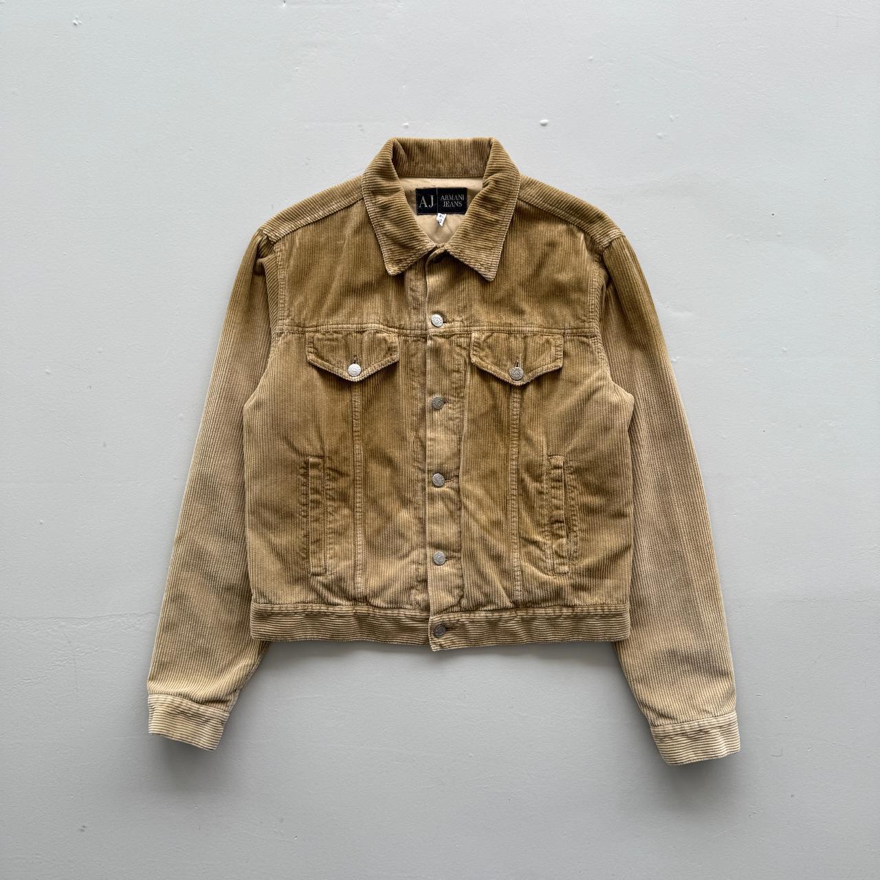 Brown Armani Jeans Corduroy Vintage Jacket - Womens Large Size 10/12