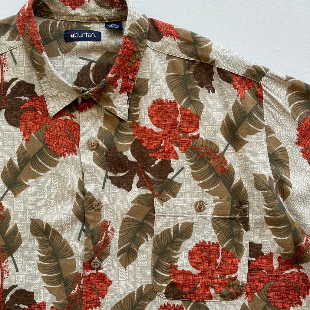 Hawaiin Cotton Summer 90s Vintage Shirt - 2XL