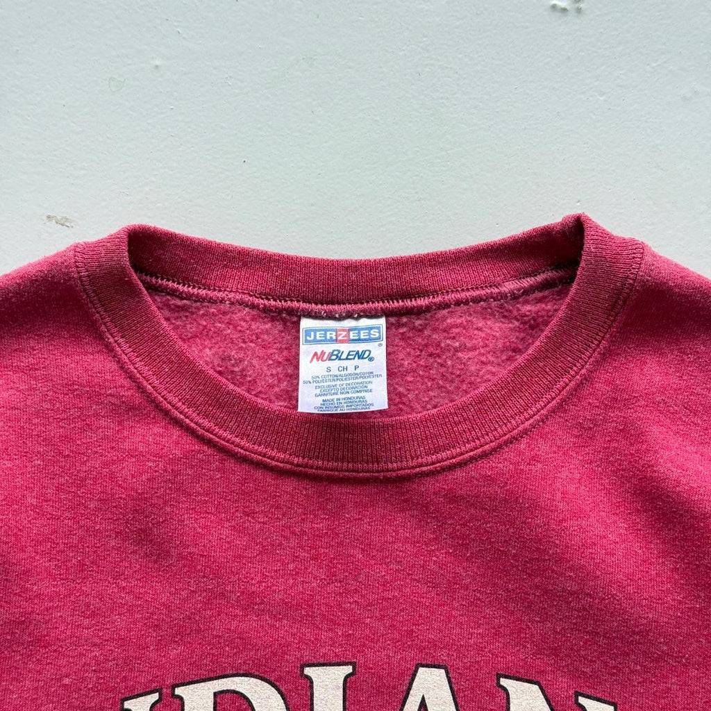 Red Pink Indiana Hoosiers 00’s Raglan Vintage Graphic Sweatshirt - Small