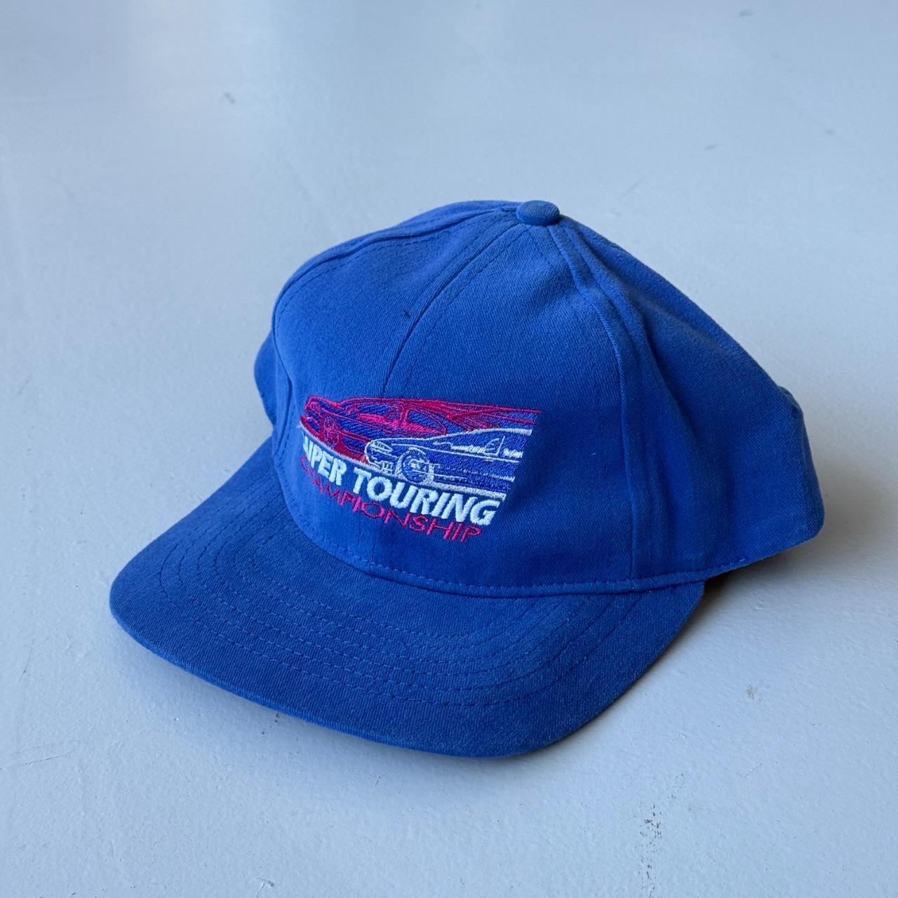Blue Super Touring Vintage Leather Strap Cap