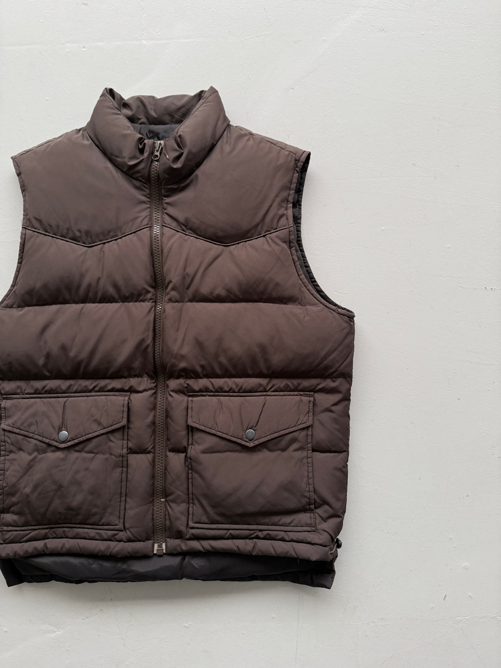 Brown Old Navy 00's Vintage Insulated Puffer Vest - Medium