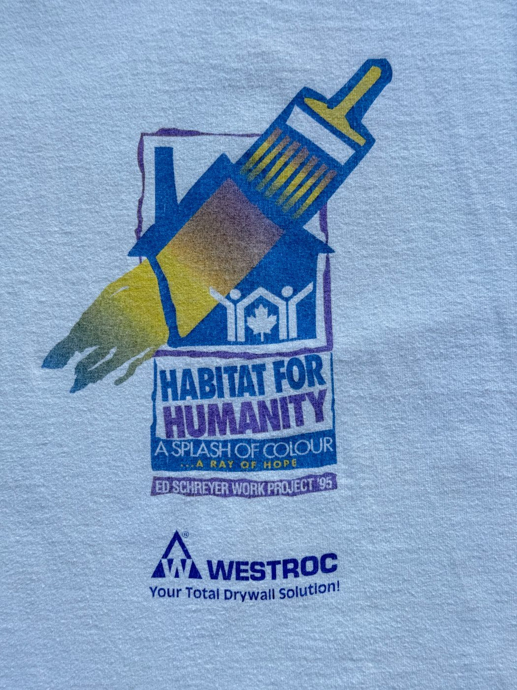 Fruit of the Loom Habitat for Humanity Canada Ed Schreyer Work Project '95 Vinta