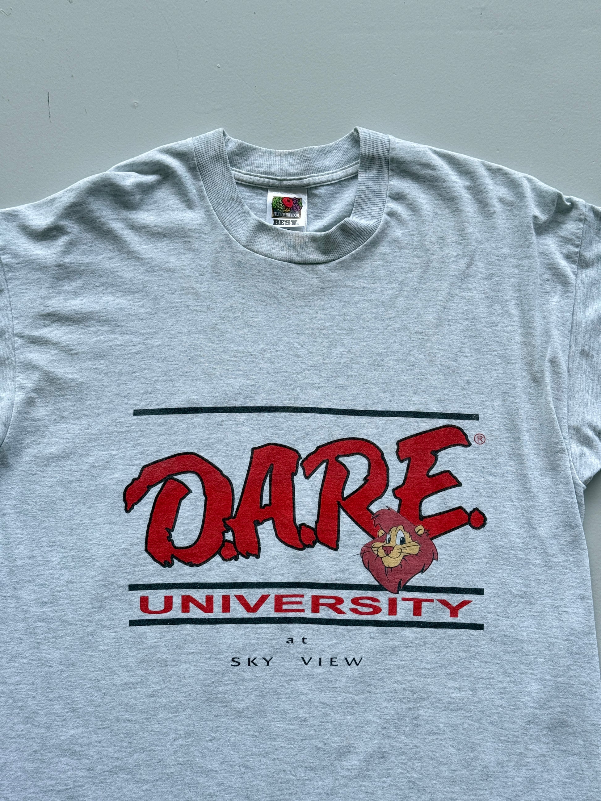 Grey Dare 90's Vintage Single Stitch Graphic T-Shirt - Large