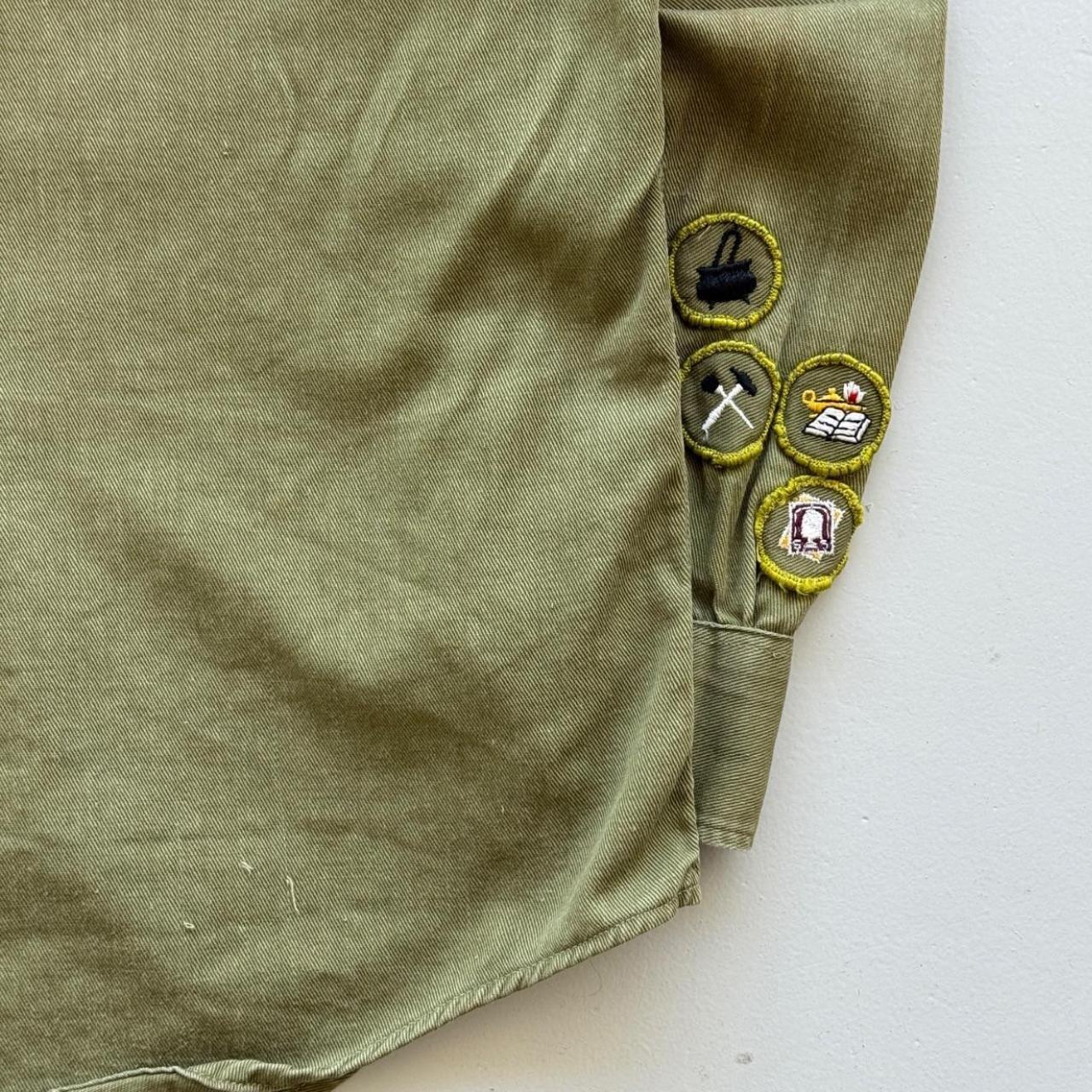 Khaki Boy Scouts Sanforized 60's Button-Up Shirt - Small (8)