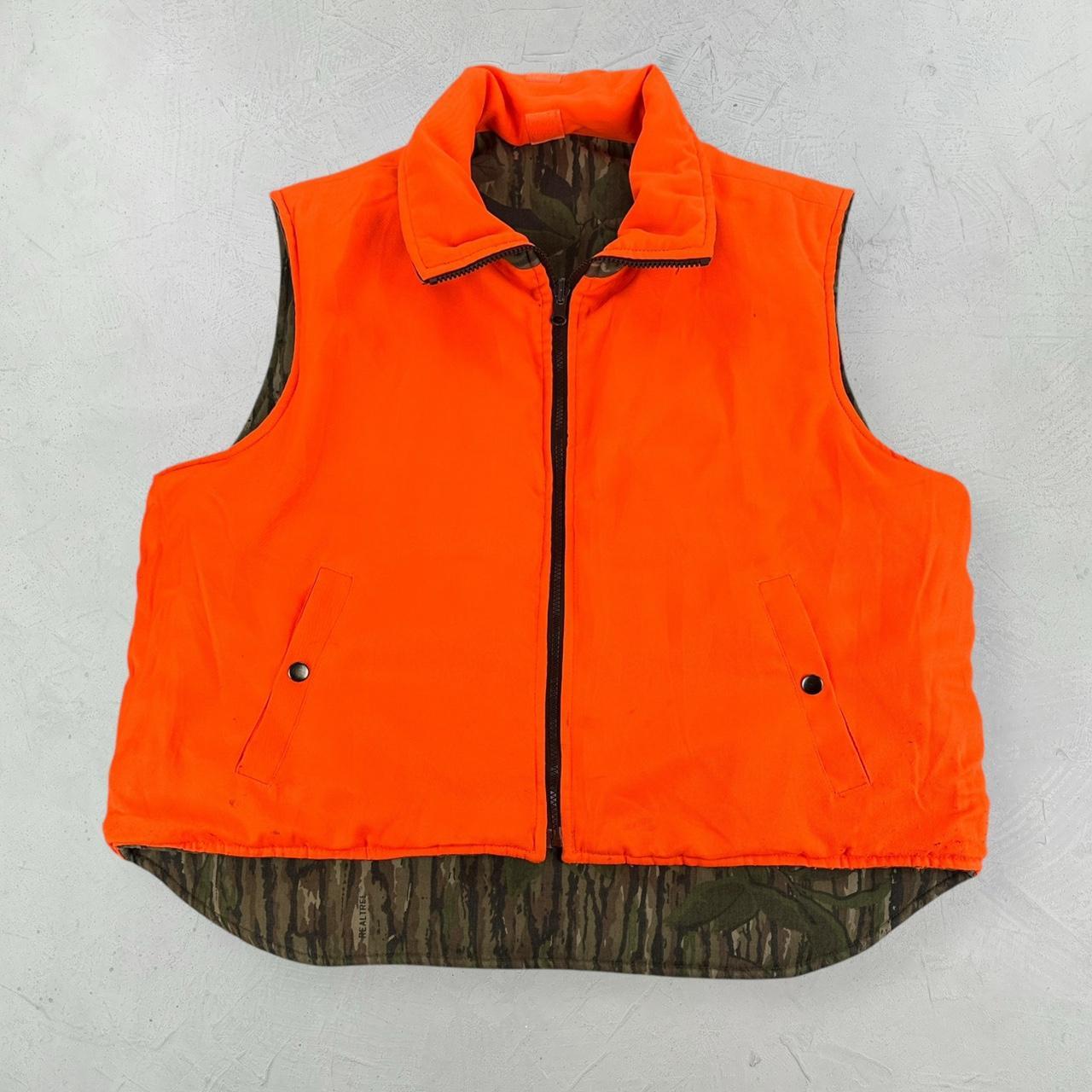 Real Tree Bark Reversible Canvas Hunting Vest - Large