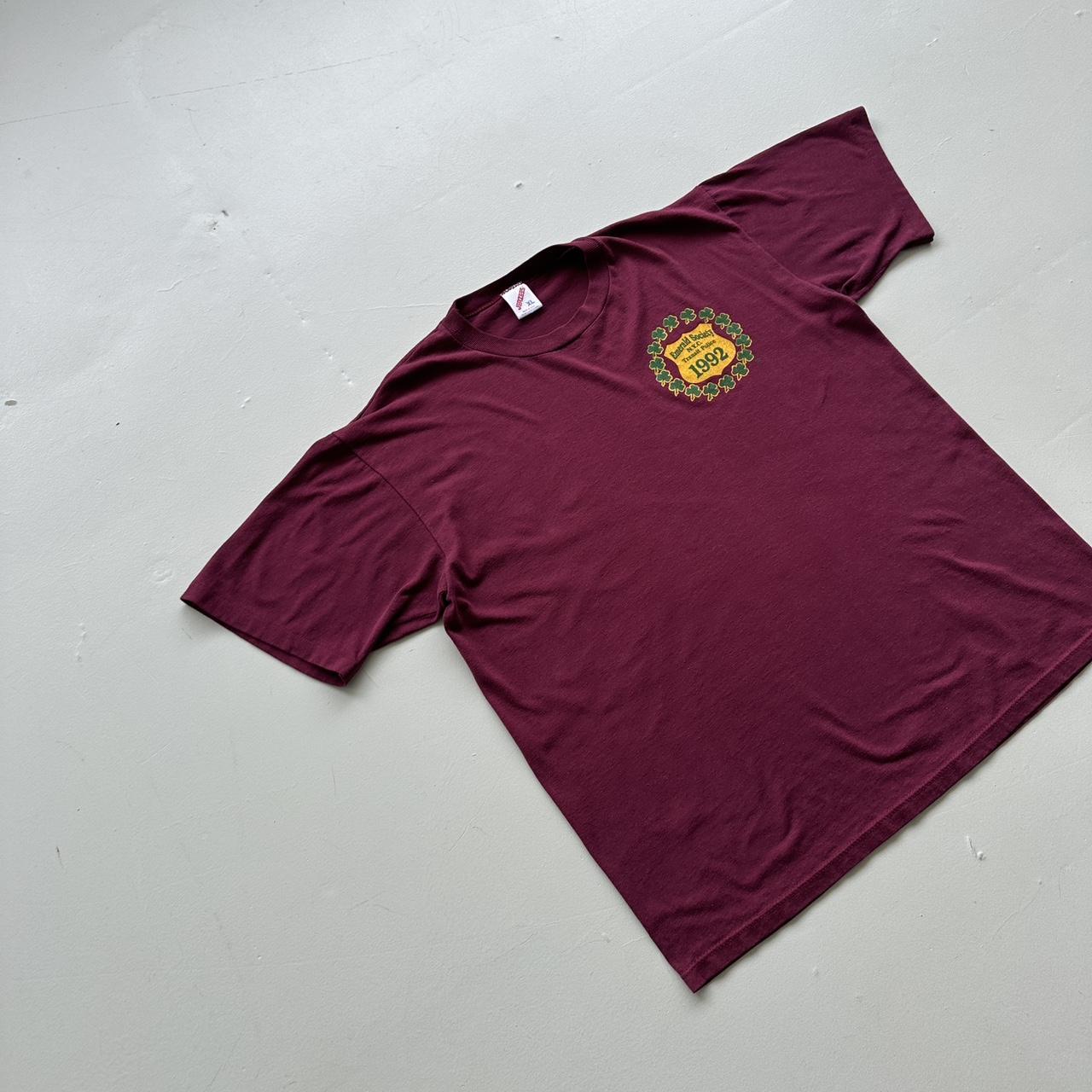 Burgundy Emerald City Police 90s Vintage T-shirt - XL