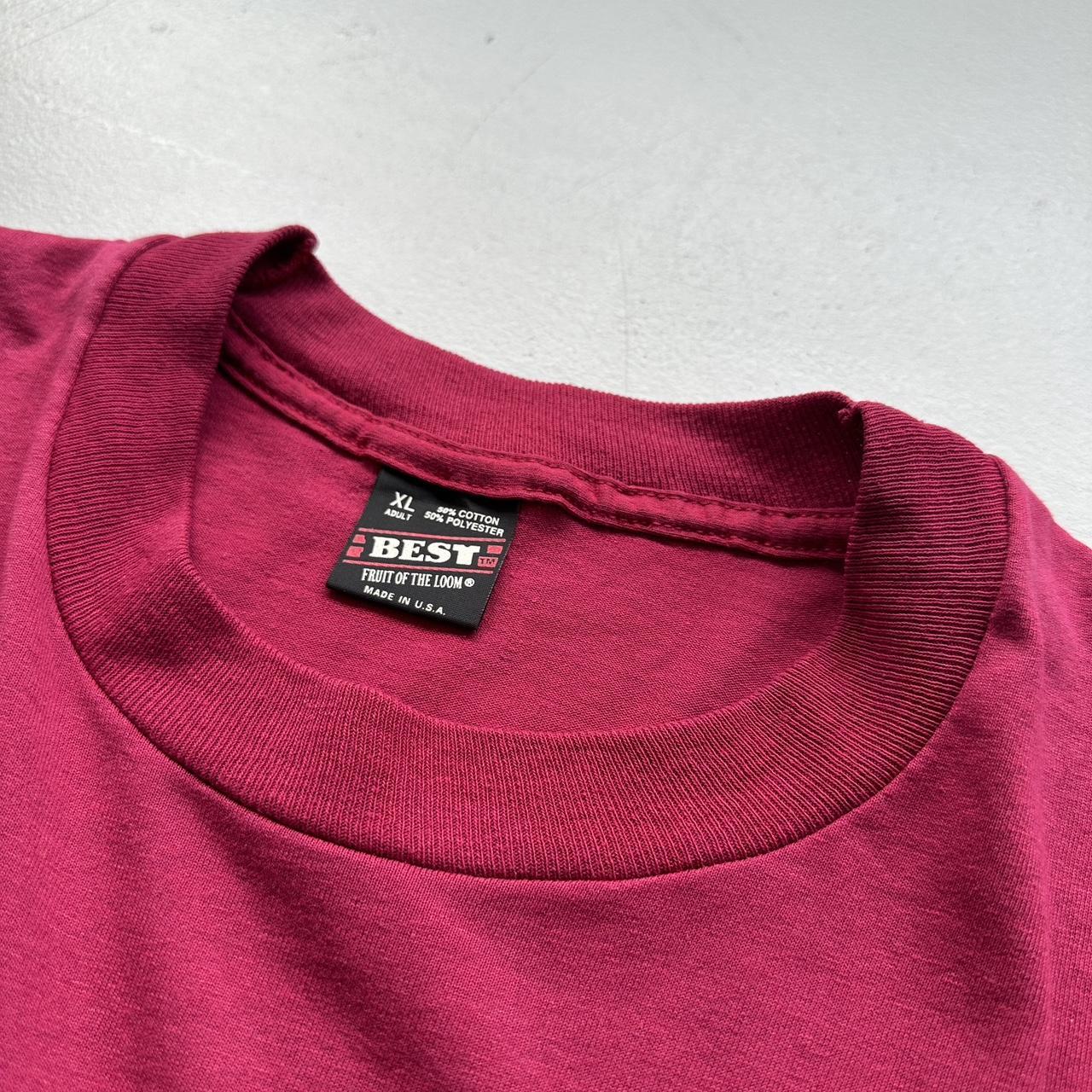Burgundy Red Little Theatre 90s Vintage T-shirt - Large