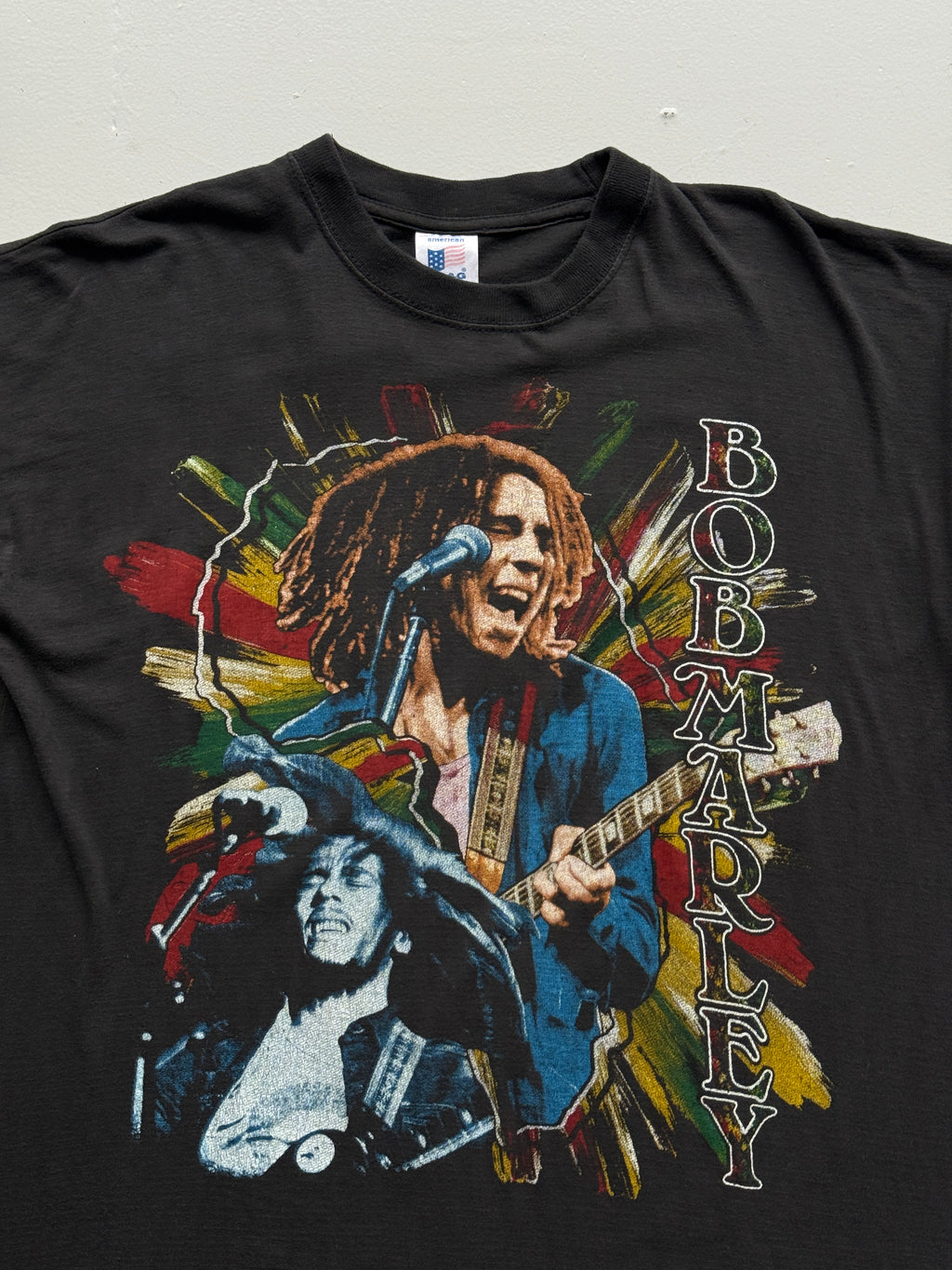 Black Bob Marley 90's Vintage Graphic T-Shirt - Medium