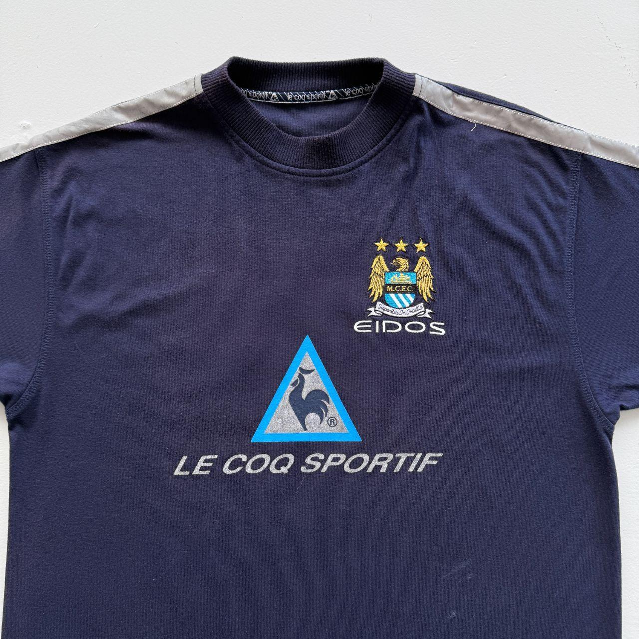Blue Manchester City 1999-2000 Training Vintage Graphic T-Shirt - Large