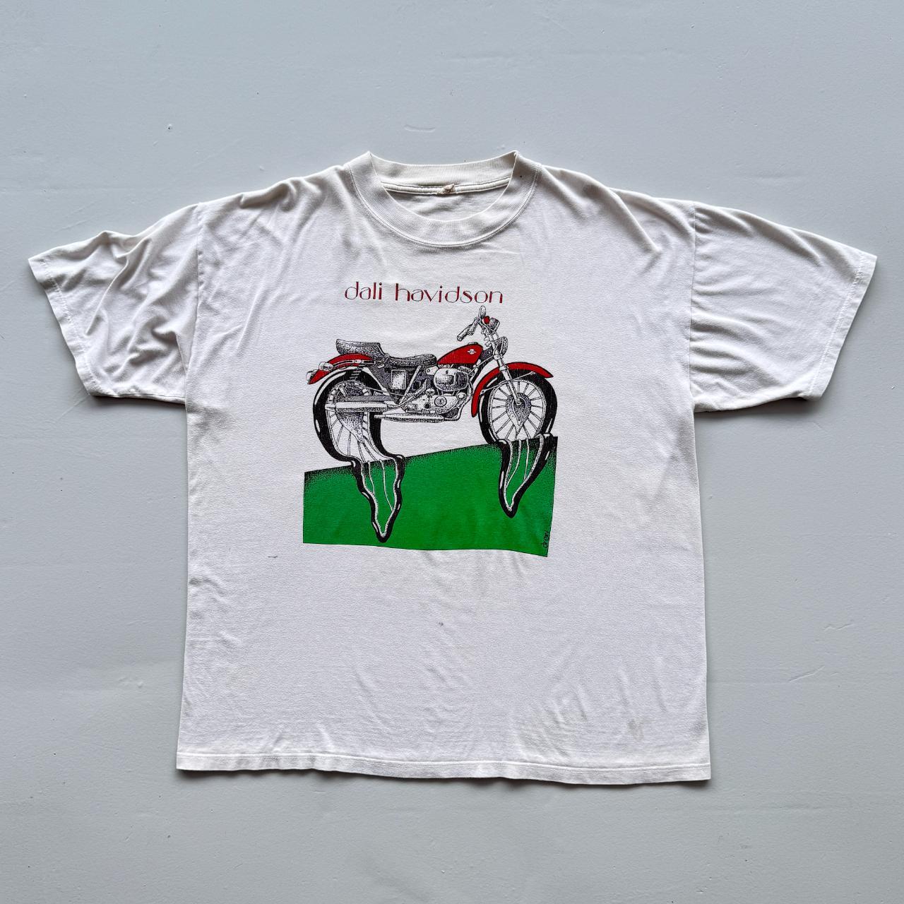 White Dali Havidson Salvador Dali / Harley Davidson Vintage 90's Art T-shirt - XL