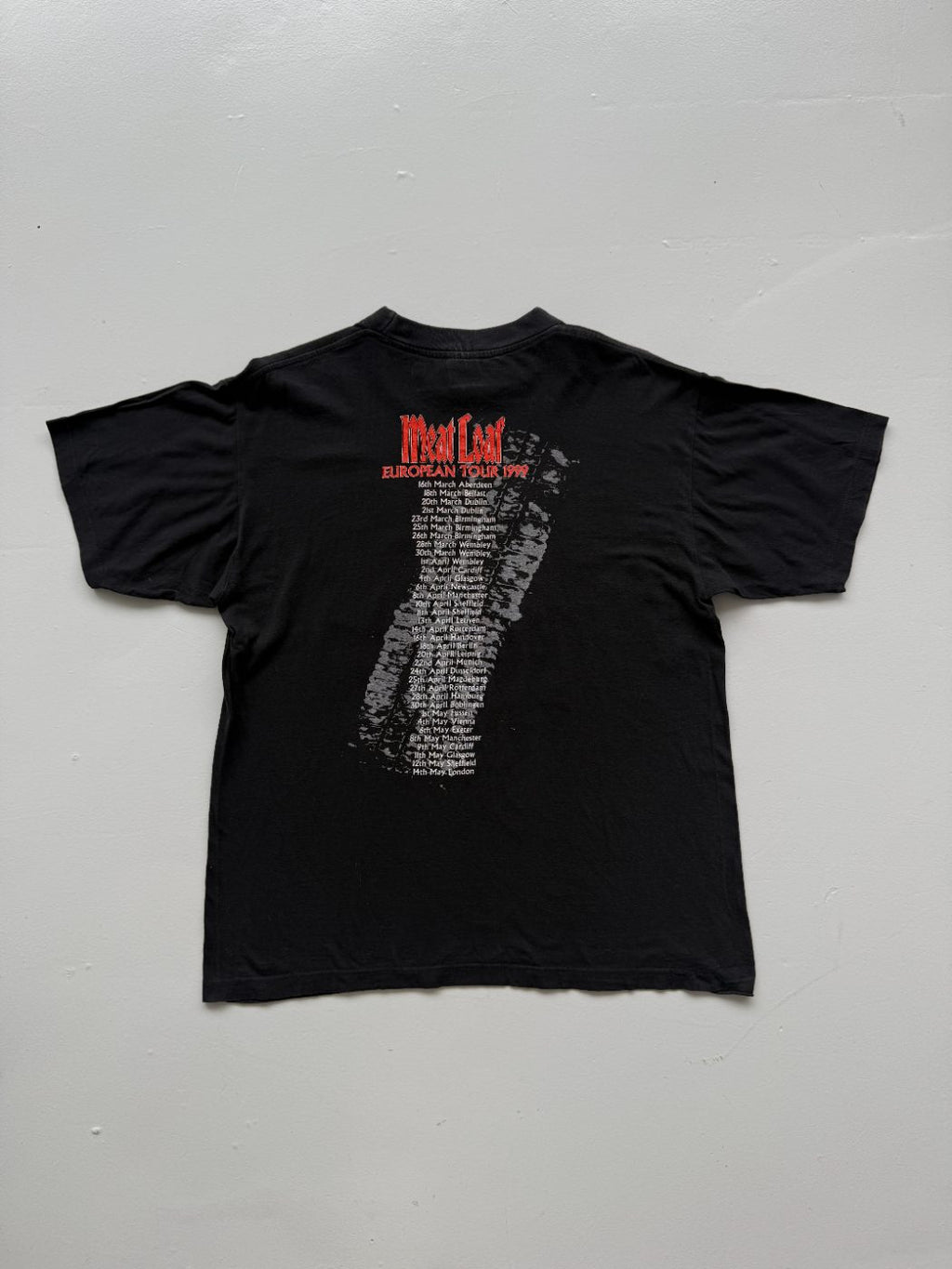 Meat Loaf European Tour Rare 1999 Vintage Graphic T-Shirt - Large