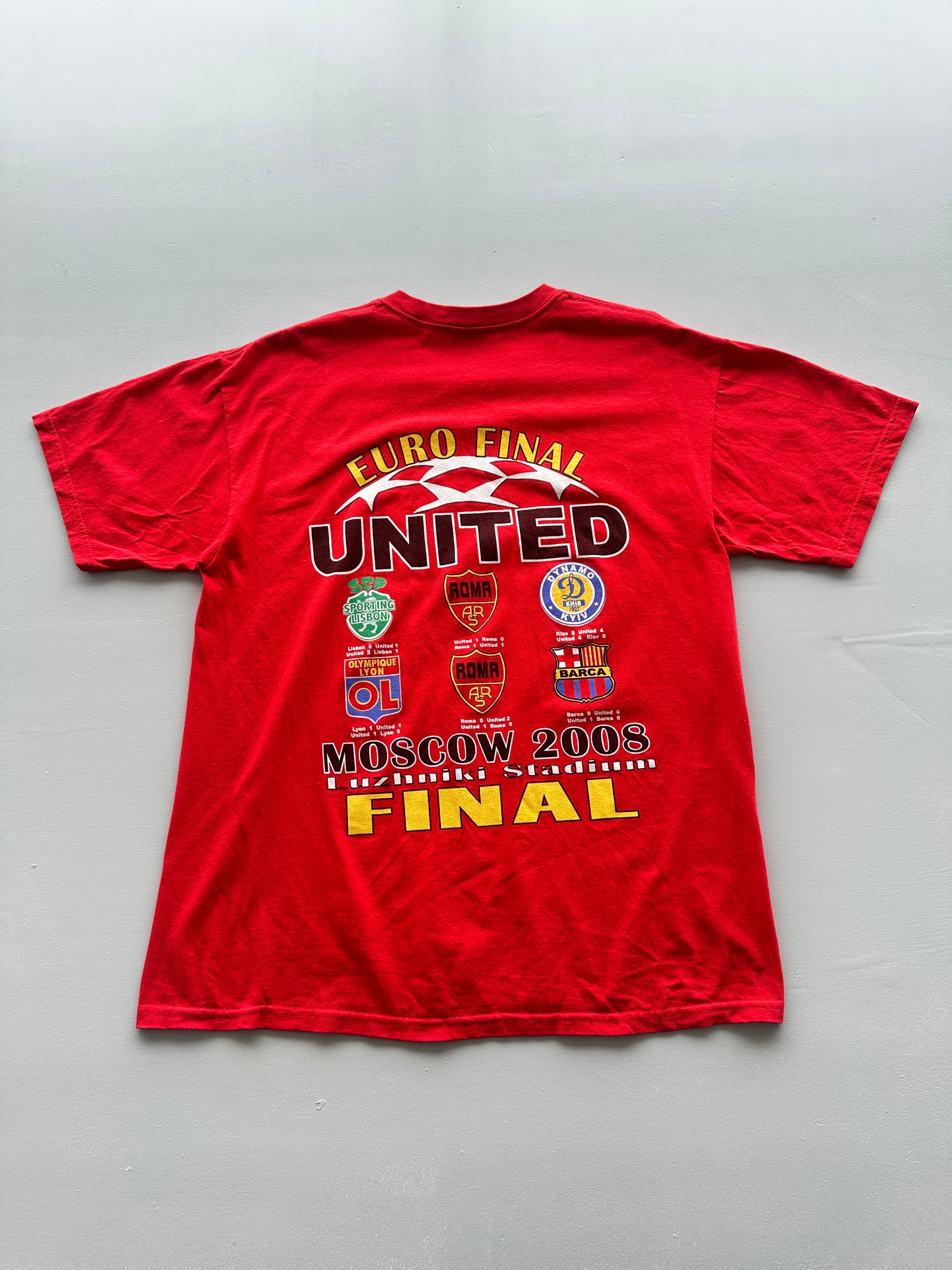 Man United Champions League Final Moscow 2008 Vintage T-Shirt - Large