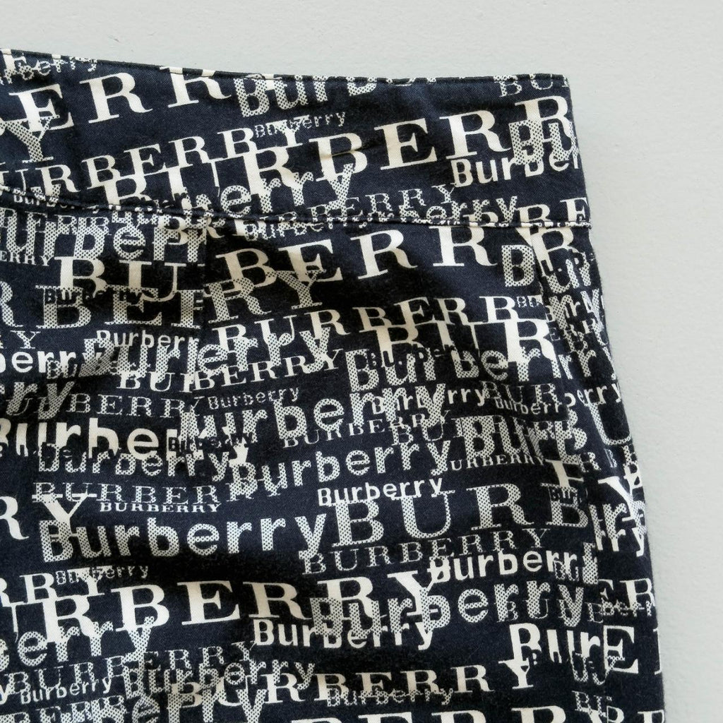 Black Burberry Cotton 90's Vintage Trousers/Capri - 31” x 30”