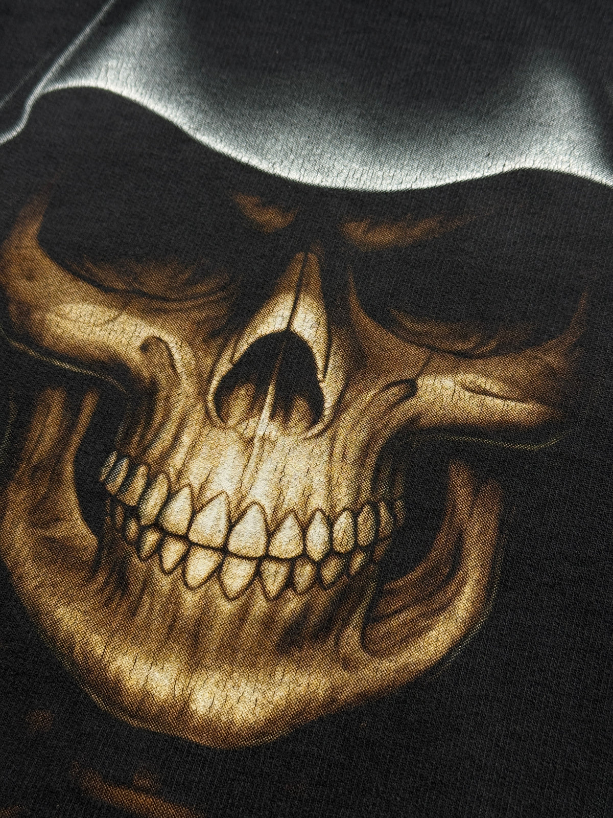 Rock Eagle Black Gothic Skull Scythe Y2K Vintage Hoodie - Small