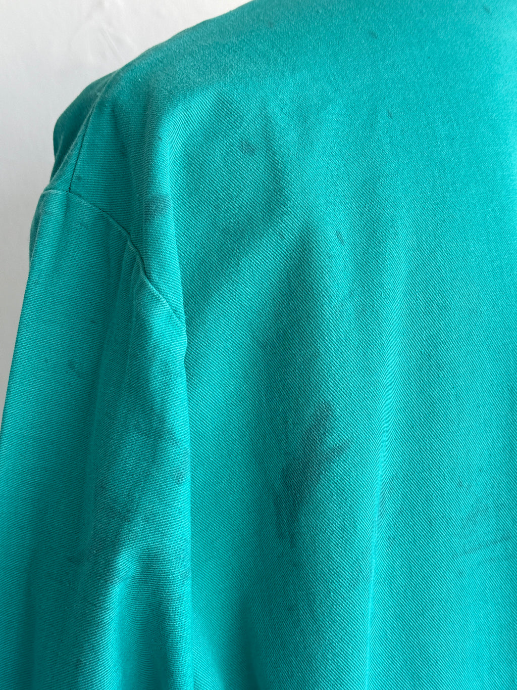 Turquoise French 1970's Vintage Workwear Chore Jacket CH485 - Medium