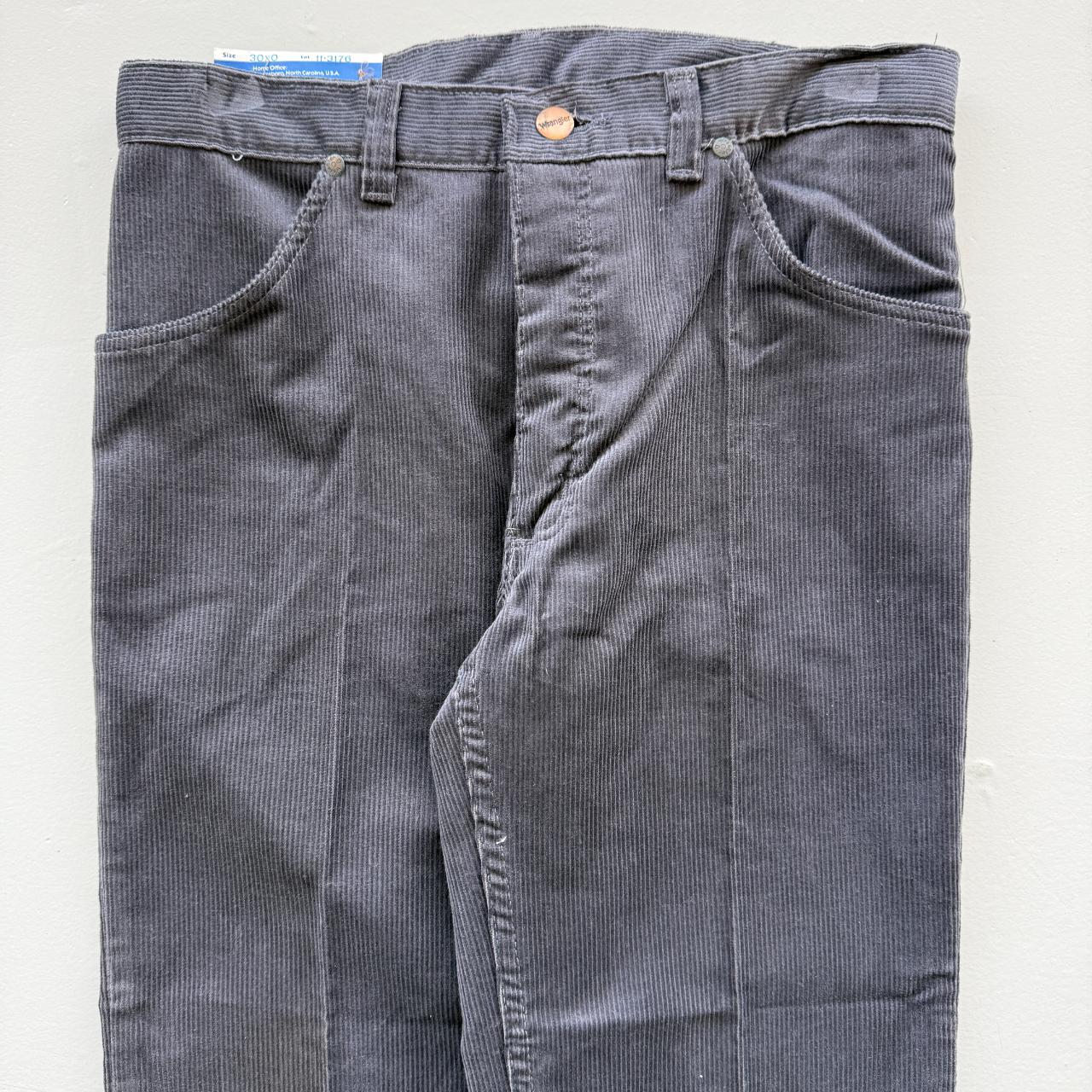 Grey Wrangler Corduroy 80's Vintage Boot Cut Jeans - 26” x 29”