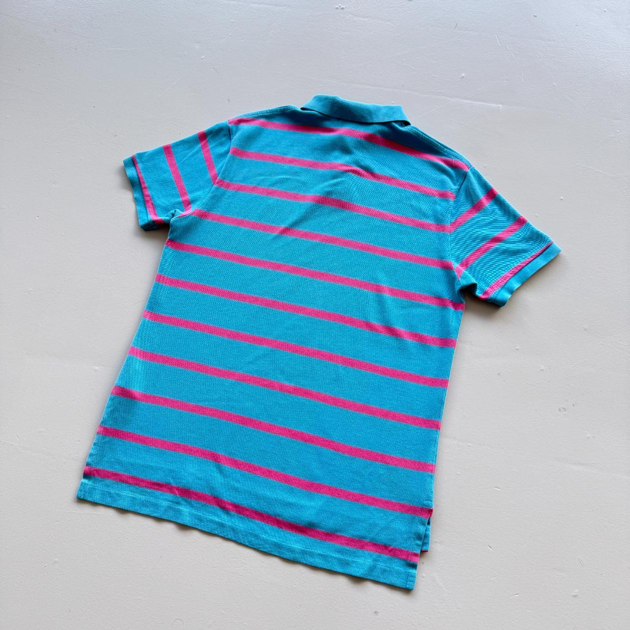 Blue / Pink Polo Ralph Lauren Vintage Polo Shirt - Large