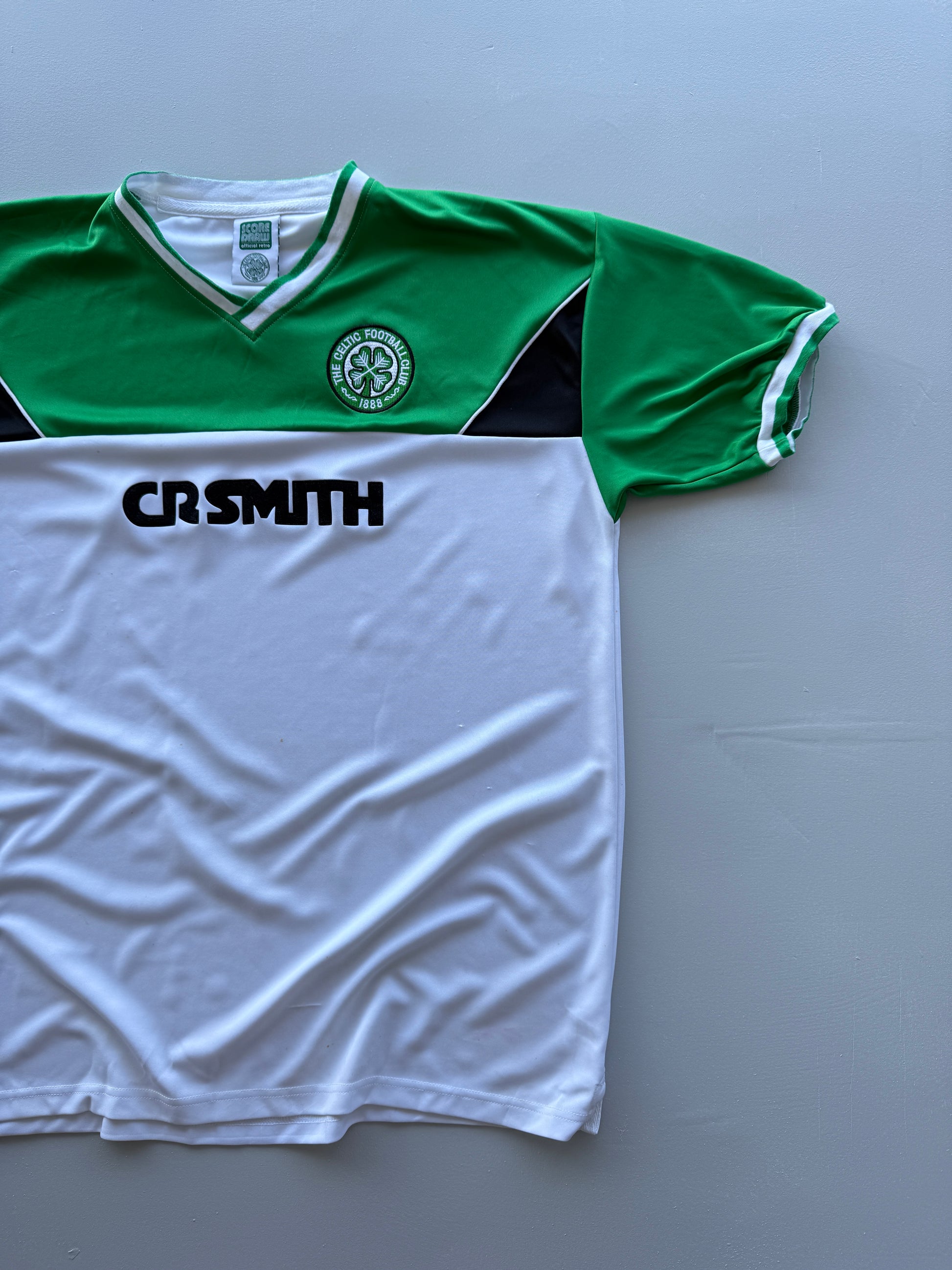Score Draw Celtic FC CR Smith Retro Vintage Football Shirt - XL