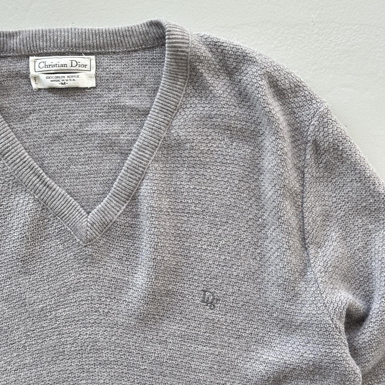 Grey Christian Dior Vintage 90s Sweatshirt - Women’s 8-10 Medium