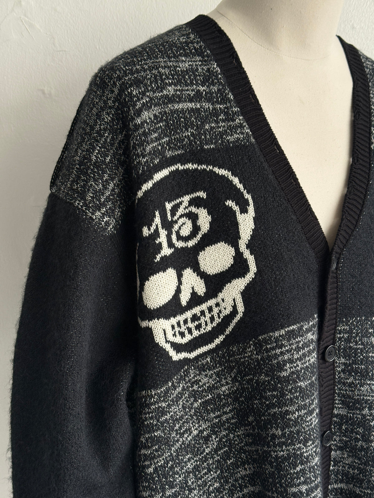 Ed Hardy Lucky 13 Skull Y2K Vintage Knitted Cardigan - XL Big