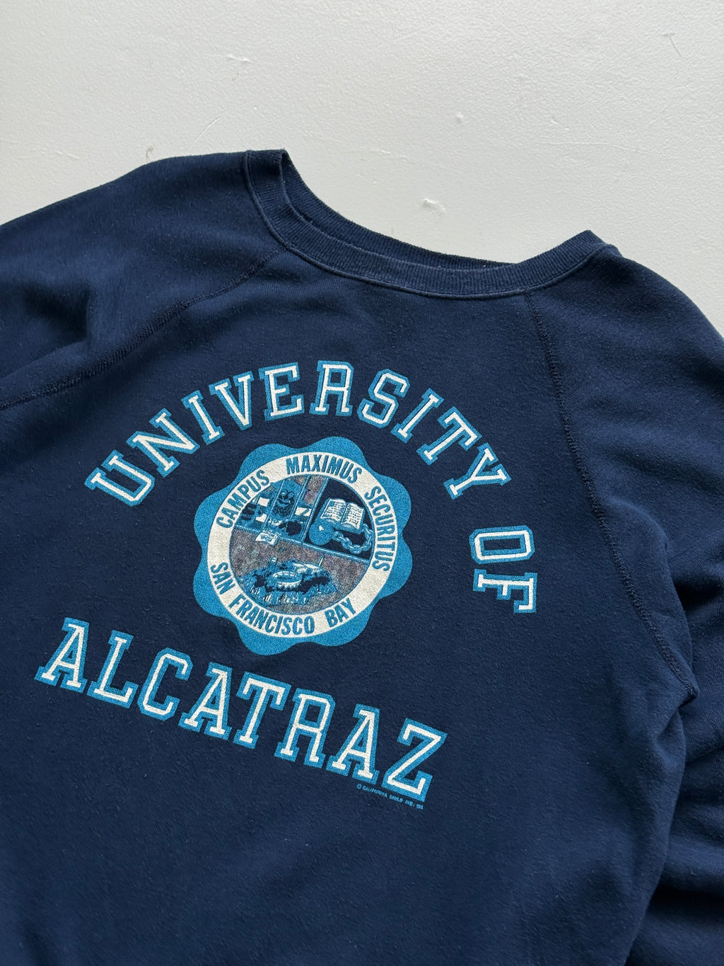 University of Alcatraz Made in USA 80's Vintage Raglan Sweatshirt - Medium