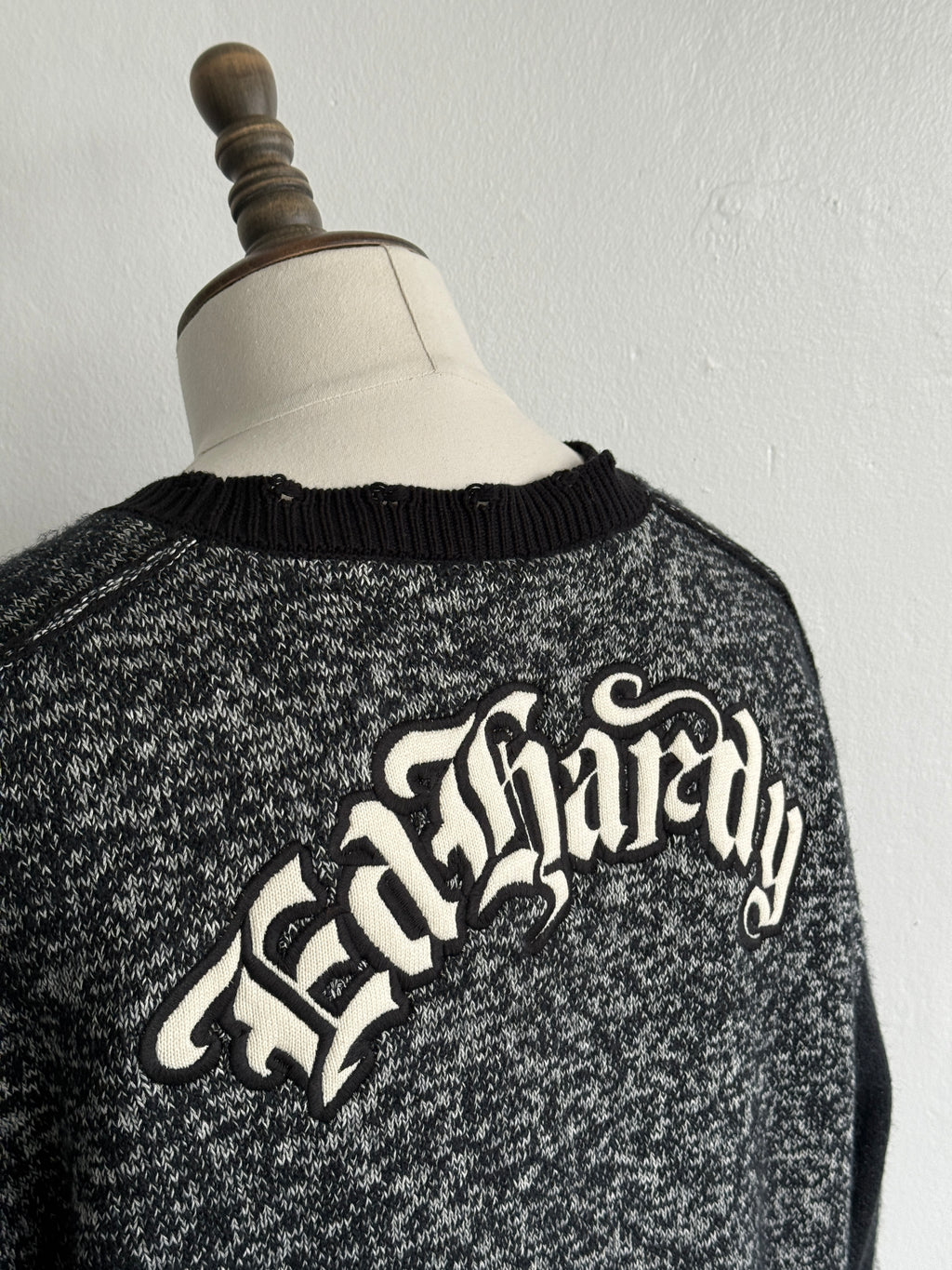 Ed Hardy Lucky 13 Skull Y2K Vintage Knitted Cardigan - XL Big