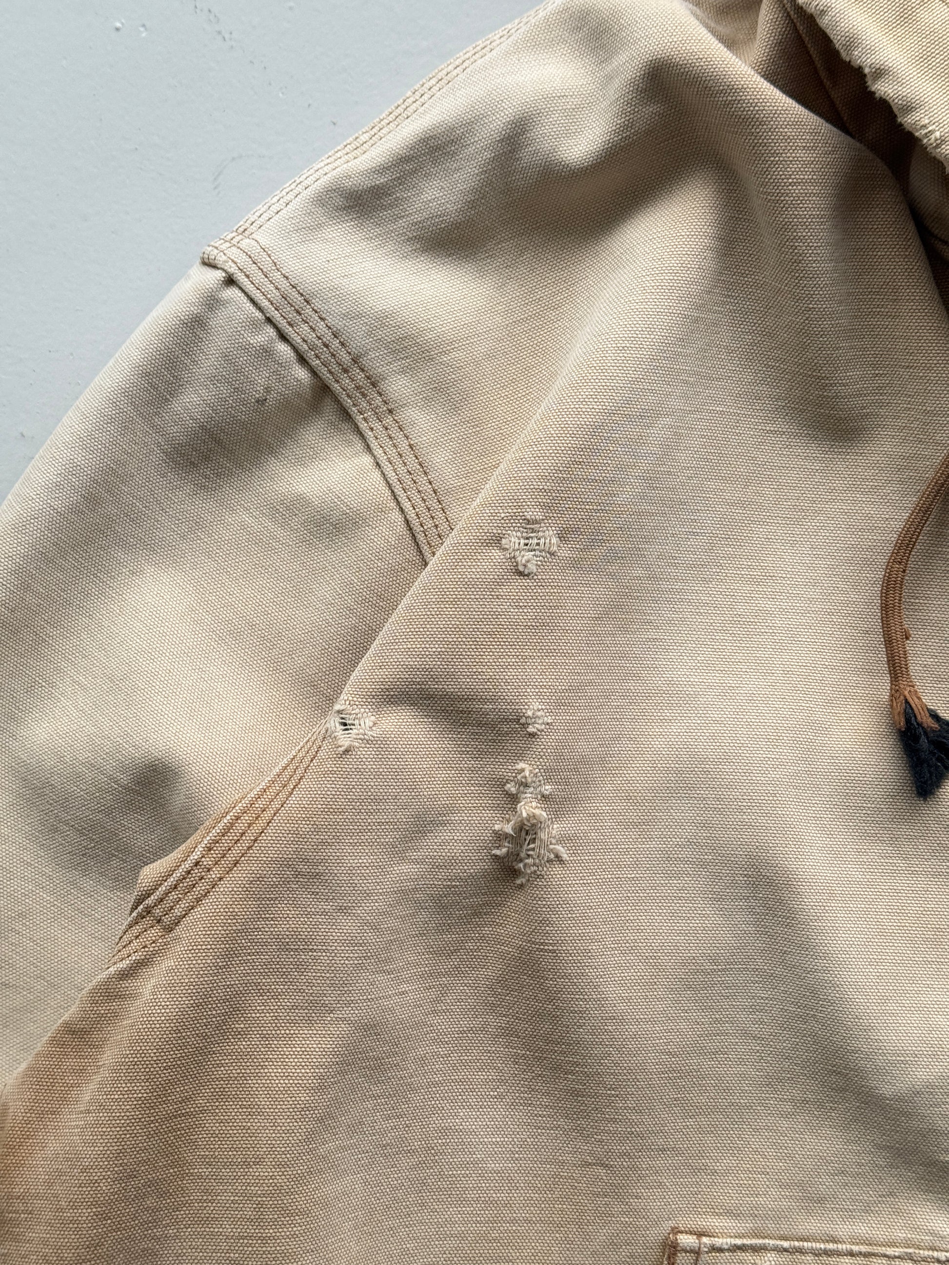 Cream Carhartt 90's Vintage Thrashed Workwear Active Jacket - Large