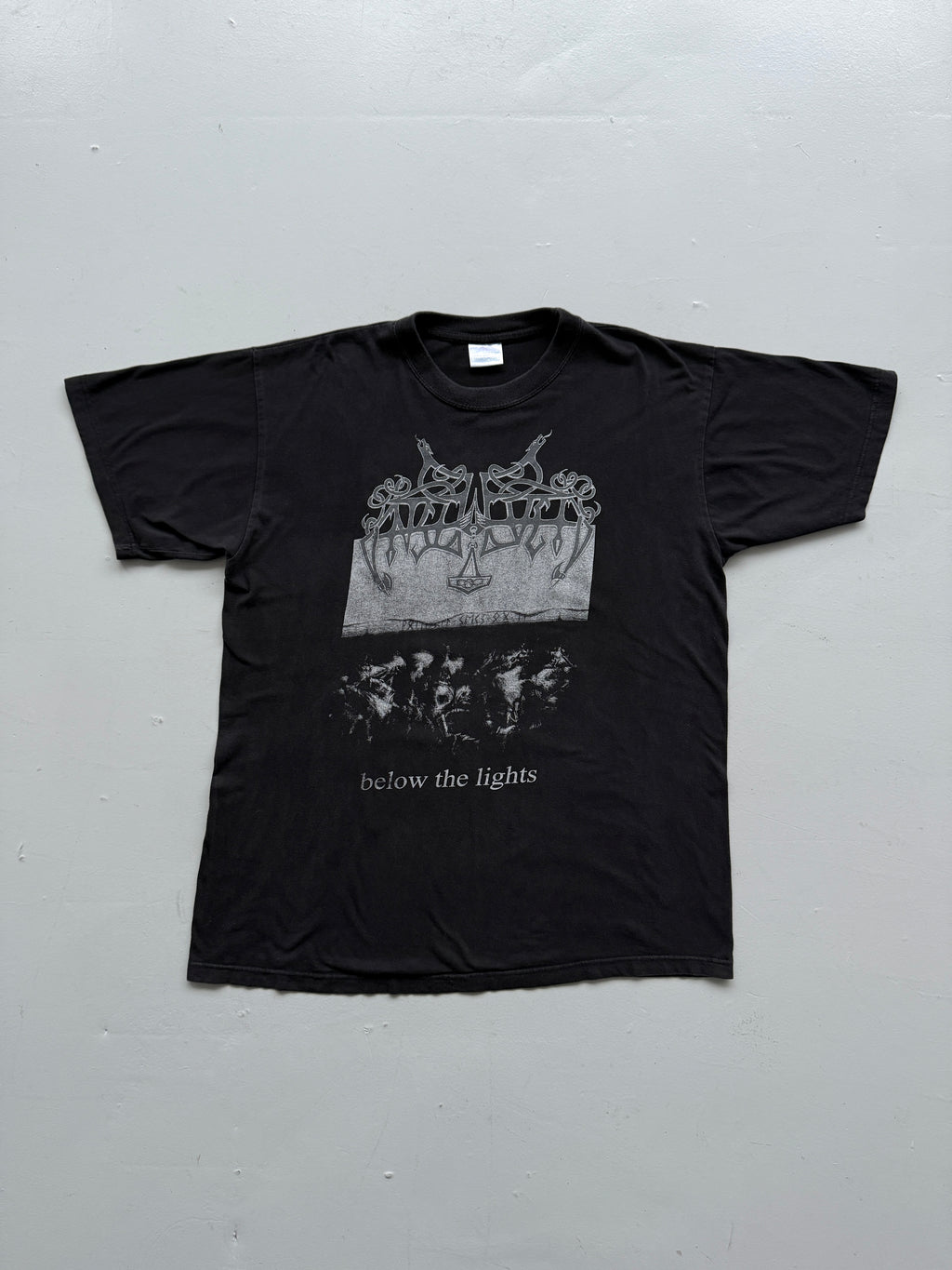 Black Enslaved 2003 Below the Lights Euro Boot Vintage Graphic T-Shirt - Large