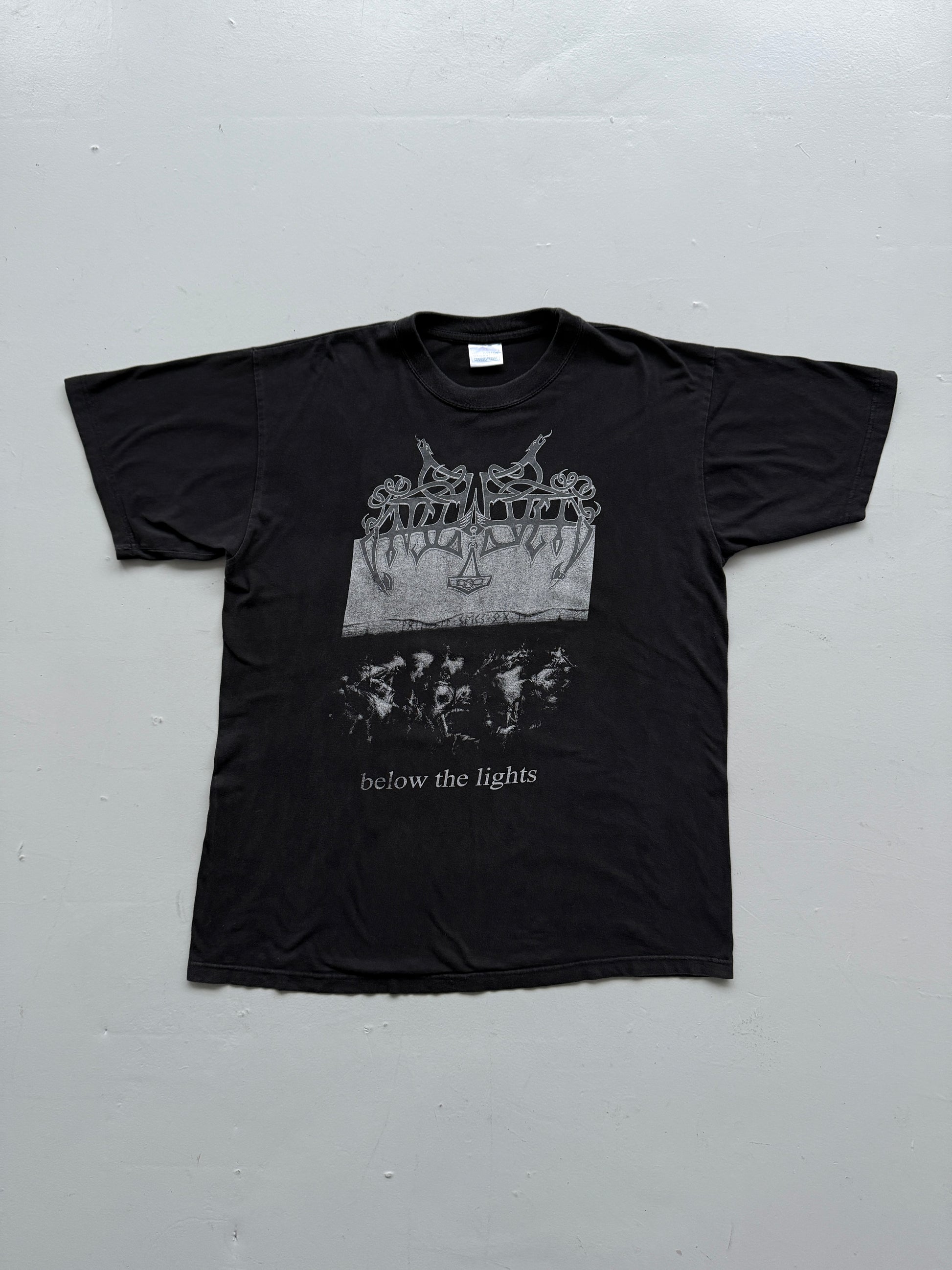 Black Enslaved 2003 Below the Lights Euro Boot Vintage Graphic T-Shirt - Large
