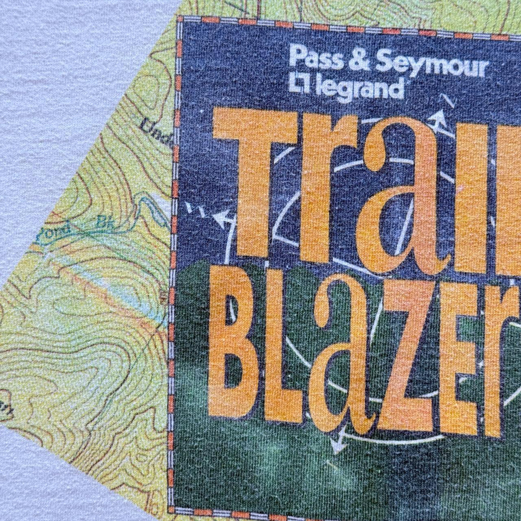 White / Cream Trail Blazers Vintage 90s T-shirt - XL