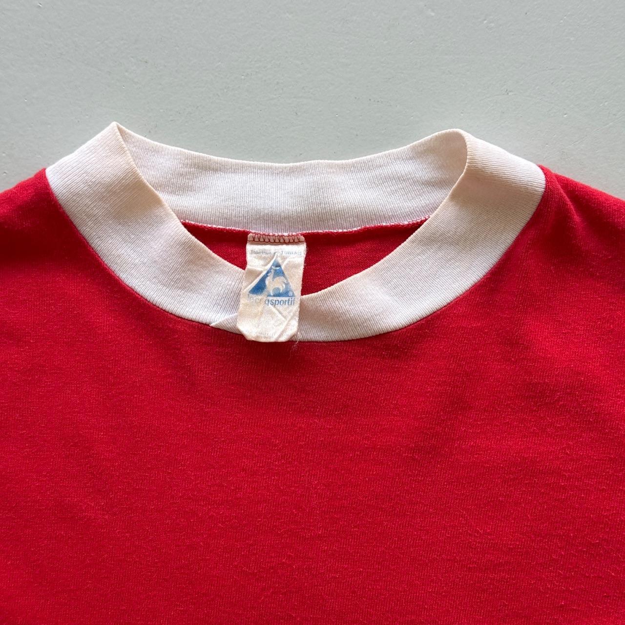 Red Fiat 90s Vintage Le Coq Sportif Long Sleeve T-Shirt - Small