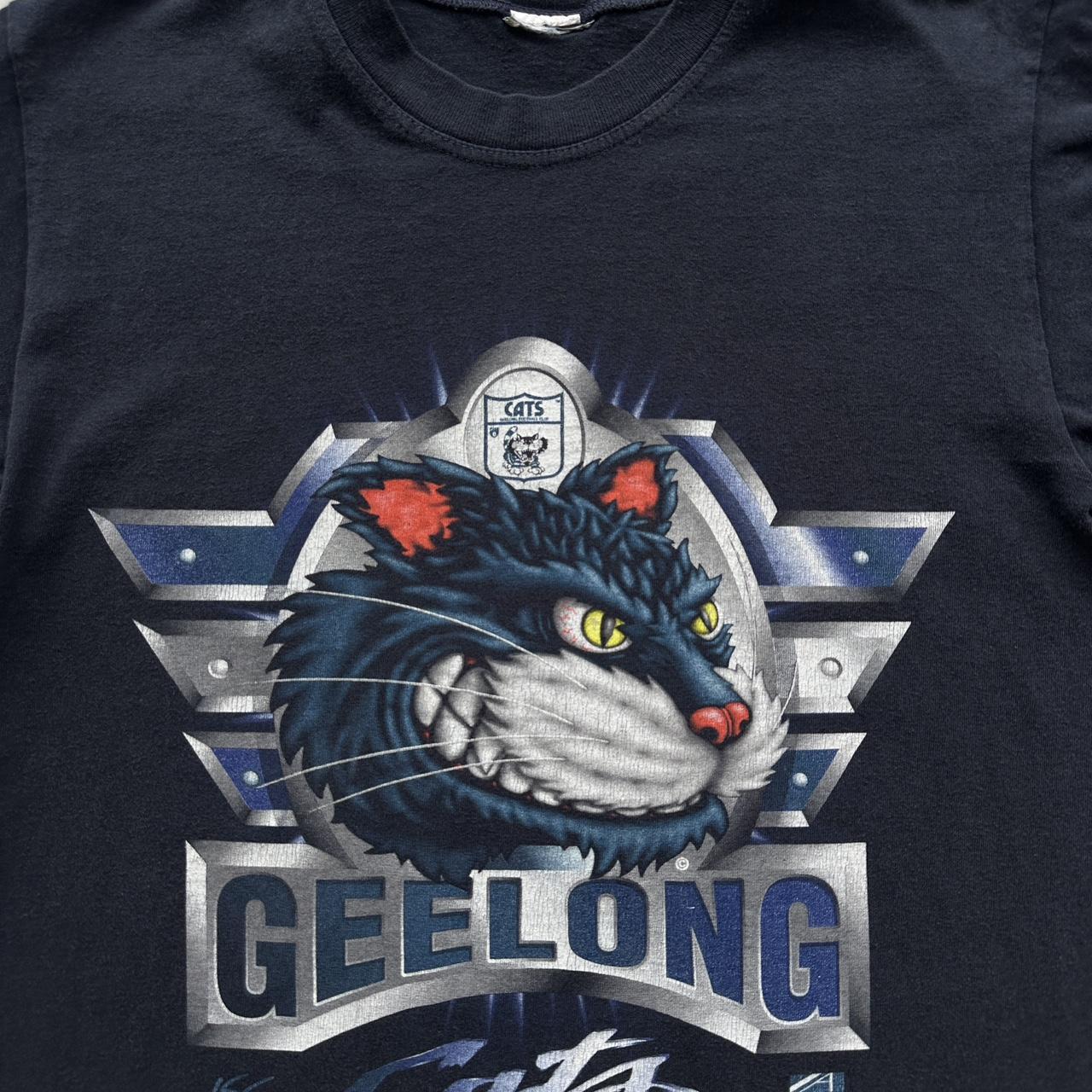 Gelong Cats Navy Blue 90s Vintage T-shirt - Medium