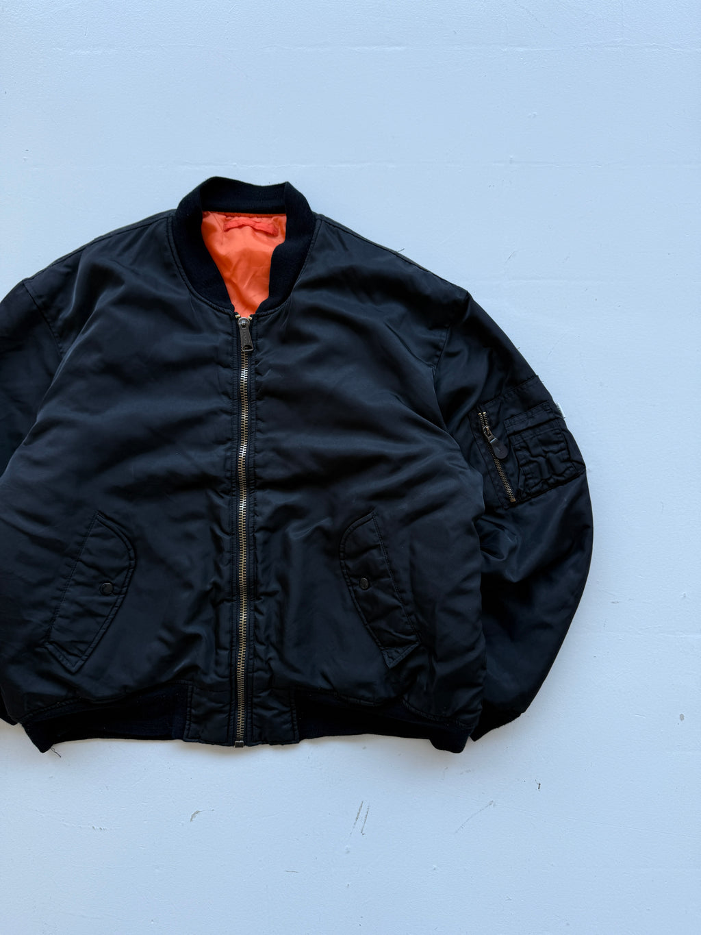 Black Reversible 90's Vintage Bomber Jacket - XL