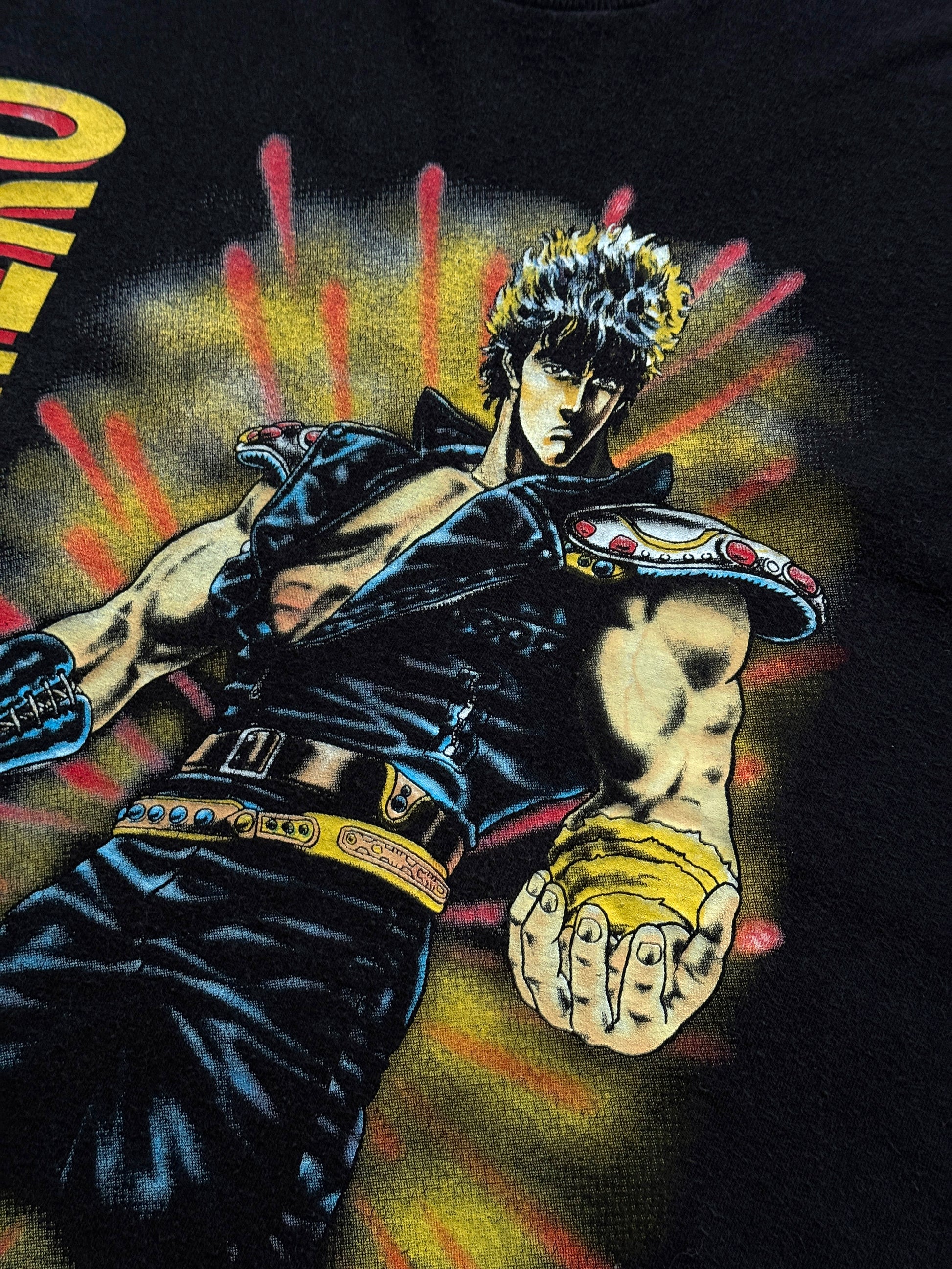 Vintage Black The Fist Of The North Star 1984 Anime Shirt - Medium/Large