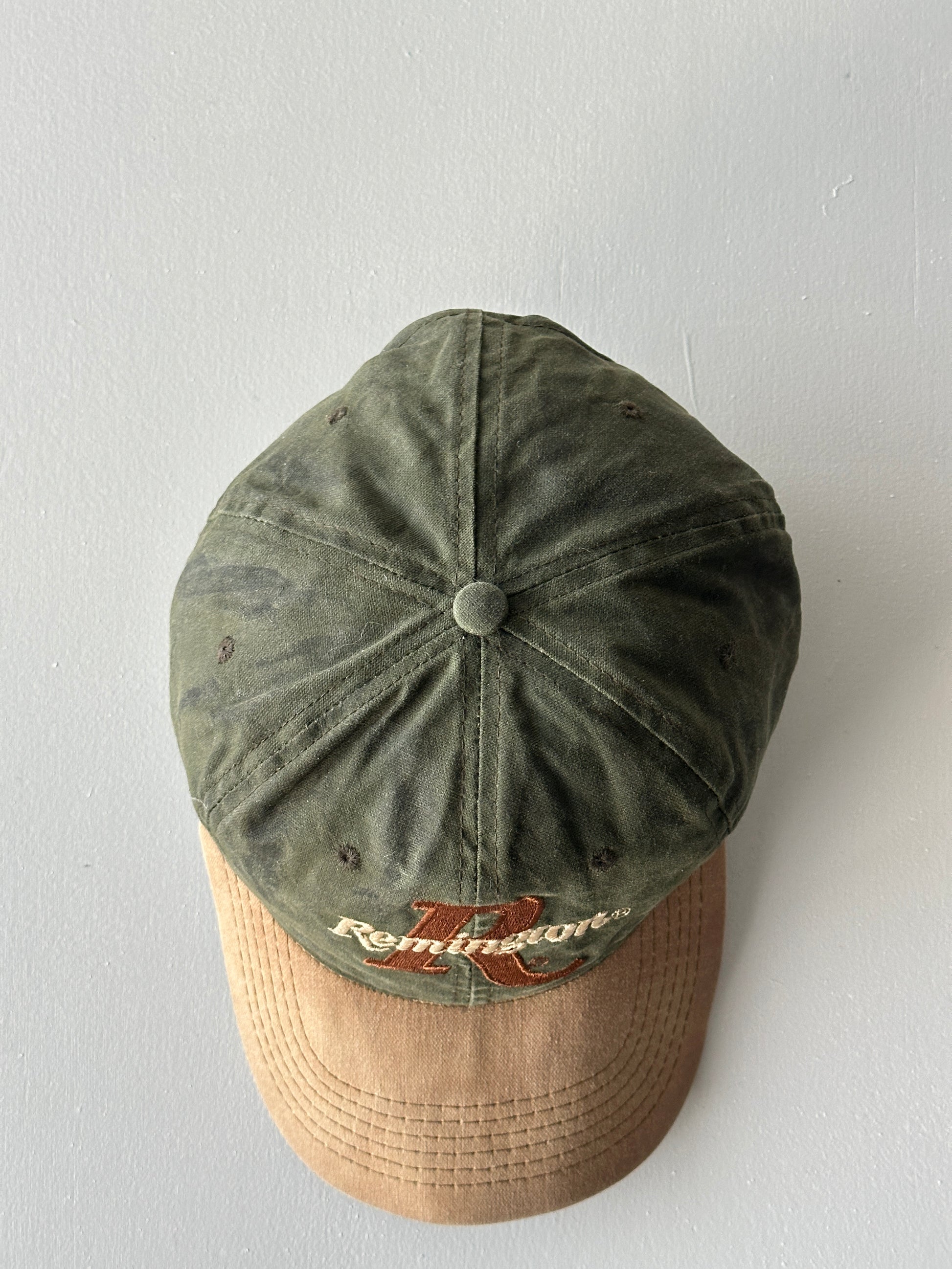 Olive / Tan Remington Firearms 90's Vintage SnapBack Trucker Cap